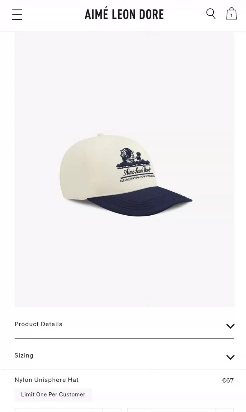 Aime Leon Dore The Real McCoy ALD soft top baseball cap 2505-Nextarrow Size ONE SIZE - 2 Thumbnail