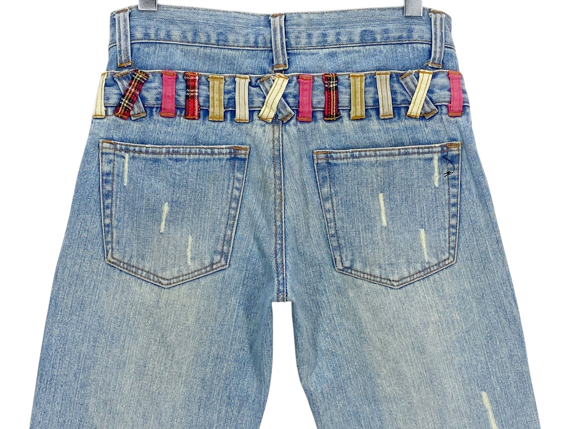 Japanese Brand Nylaus Double Waist Denim Goth Punk Jeans Size US 30 / EU 46 - 5 Thumbnail