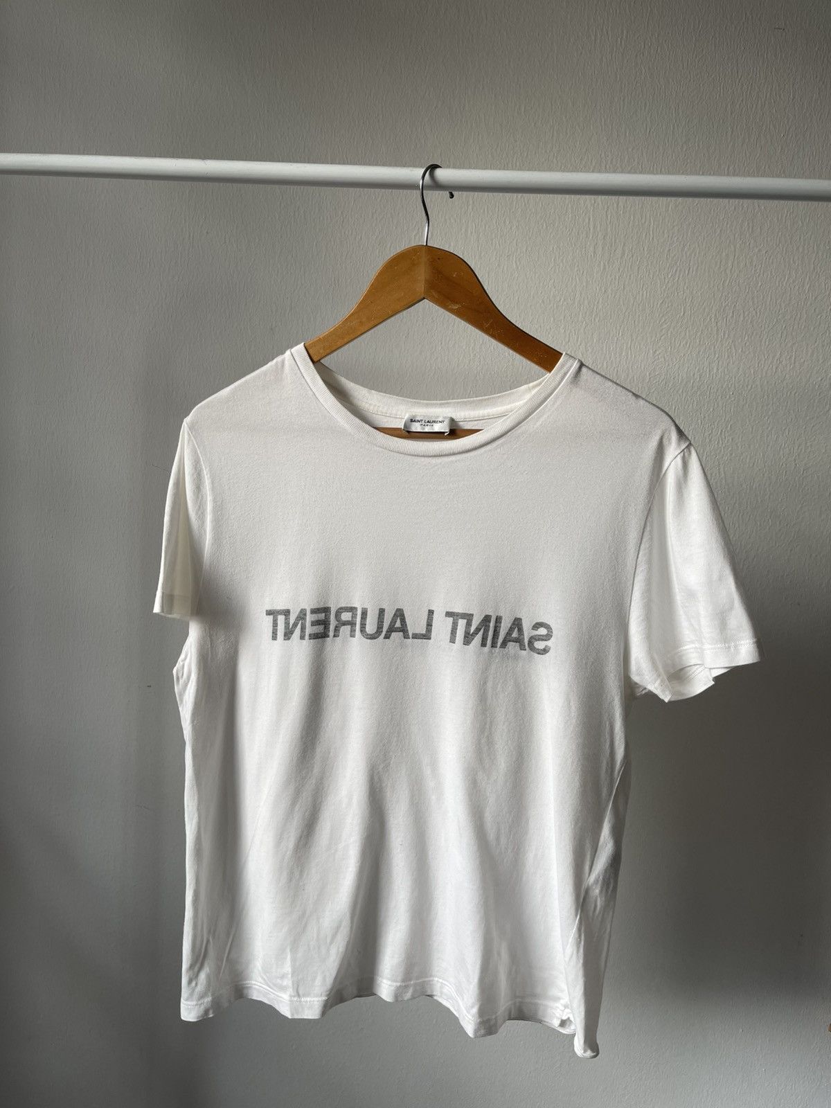 Saint Laurent Paris 2021 Saint Laurent Paris Reverse Tee Size US S / EU 44-46 / 1 - 2 Thumbnail