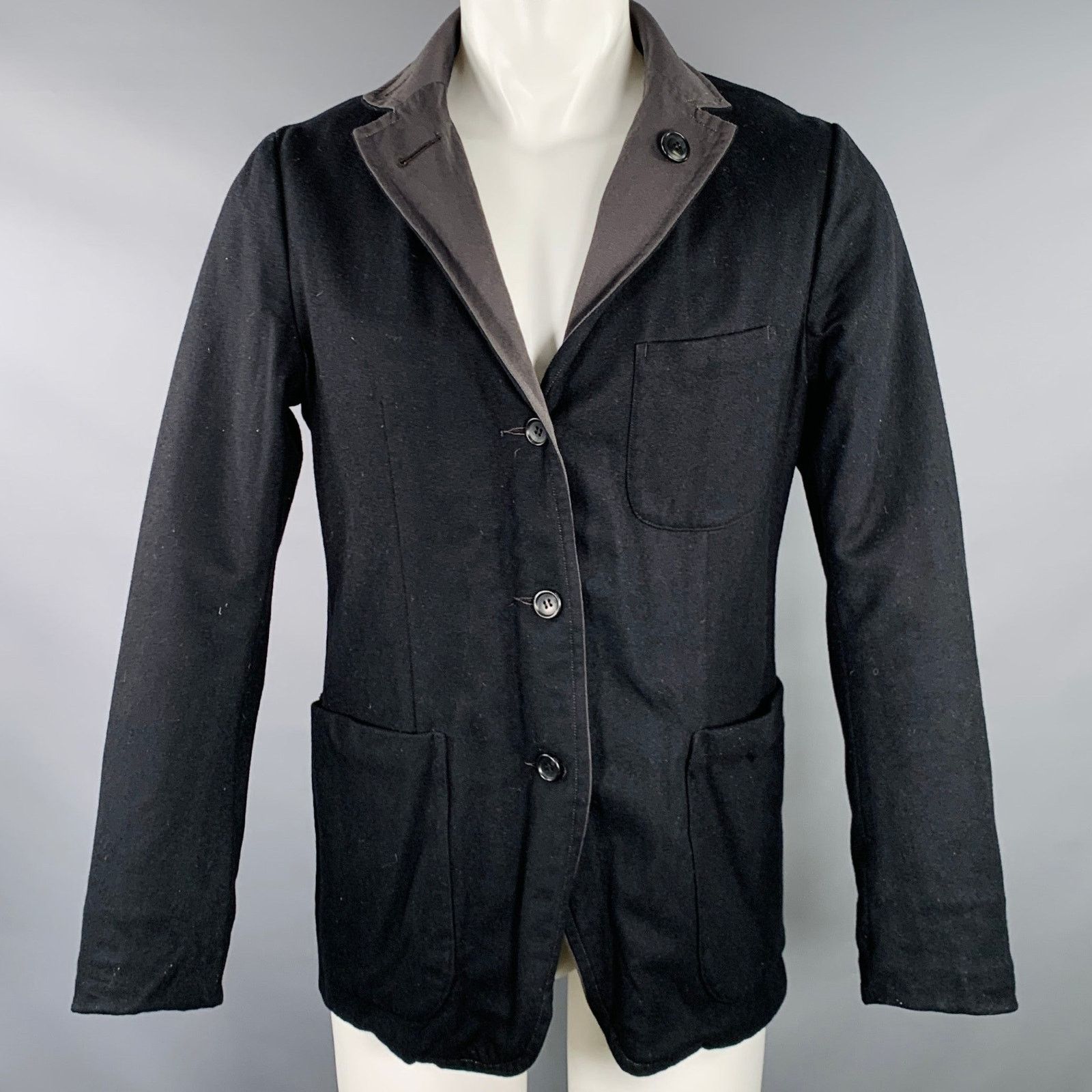 Sage De Cret SAGE DE CRET Size M Black Grey Reversible Nylon Blend Jacket Size US M / EU 48-50 / 2 - 2 Thumbnail