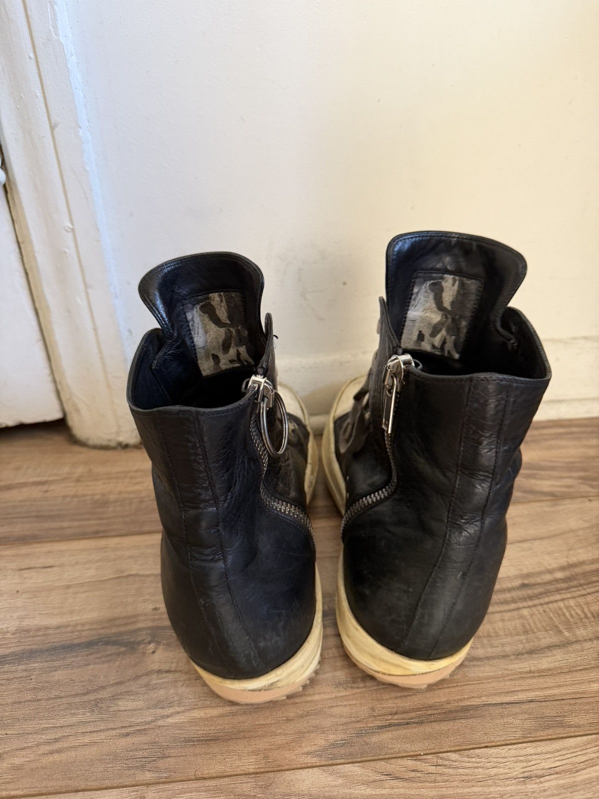 Rick Owens FW18 Mainline Leather Ramone Hightop Sneakers 44 Size US 11.5 / EU 44-45 - 4 Thumbnail