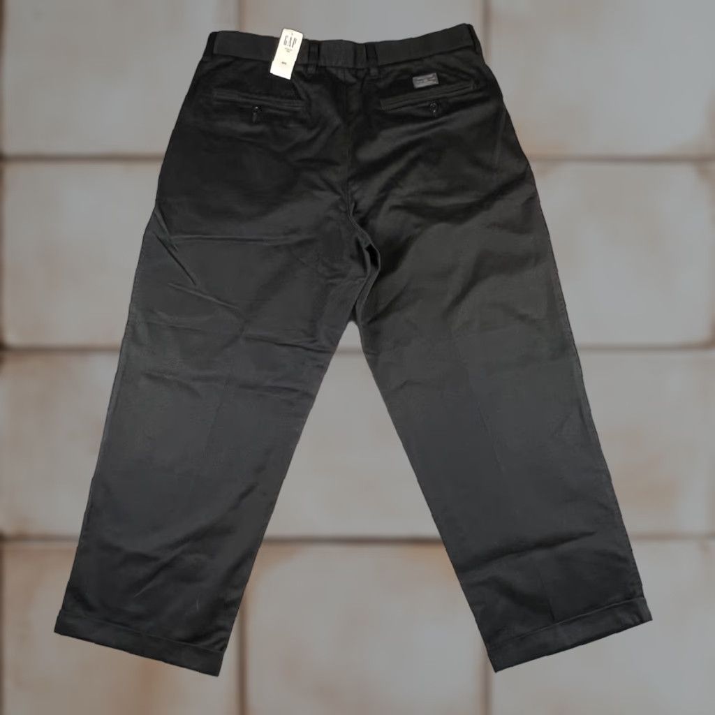 Gap GAP Pants Chino Pleated Black 38x28 Mens NWT 2000’s Front Type: Pleated Regular Fit Khaki College Preppy School Accessories? (Wait) Size US 38 / EU 54 - 1 Thumbnail