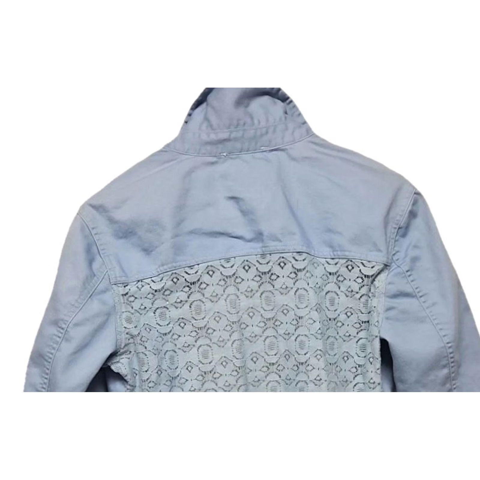 Vintage Simply Noelle Lace Blouse Women S/M Blue Peplum Boho Layering Piece Size S / US 4 / IT 40 - 6 Thumbnail