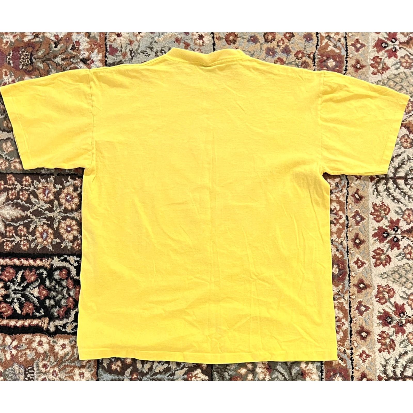 Vintage VINTAGE Chris Antoine Lake Tahoe Travel Art T Shirt Large Yellow Mens Cotton Signal Sports 1980s Art Size US L / EU 52-54 / 3 - 2 Thumbnail