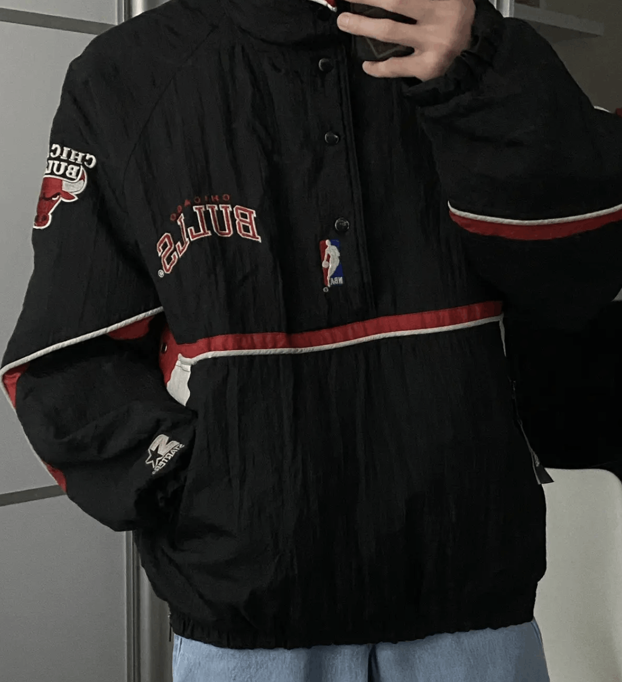 NBA × Starter Vintage NBA Chicago Bulls Starter Anorak Jacket Size US L / EU 52-54 / 3 - 6 Thumbnail