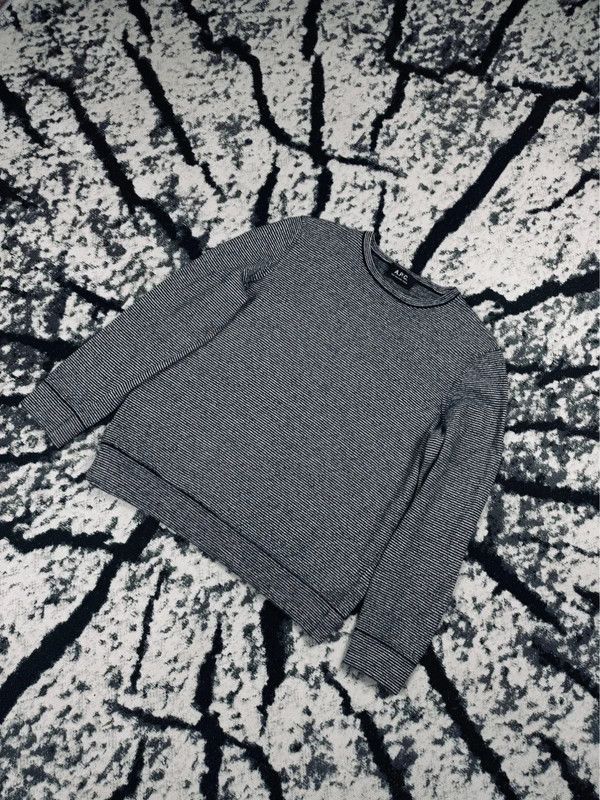 A.P.C. Apc Merino wool striped sweater navy blue white M Size M / US 6-8 / IT 42-44 - 2 Thumbnail