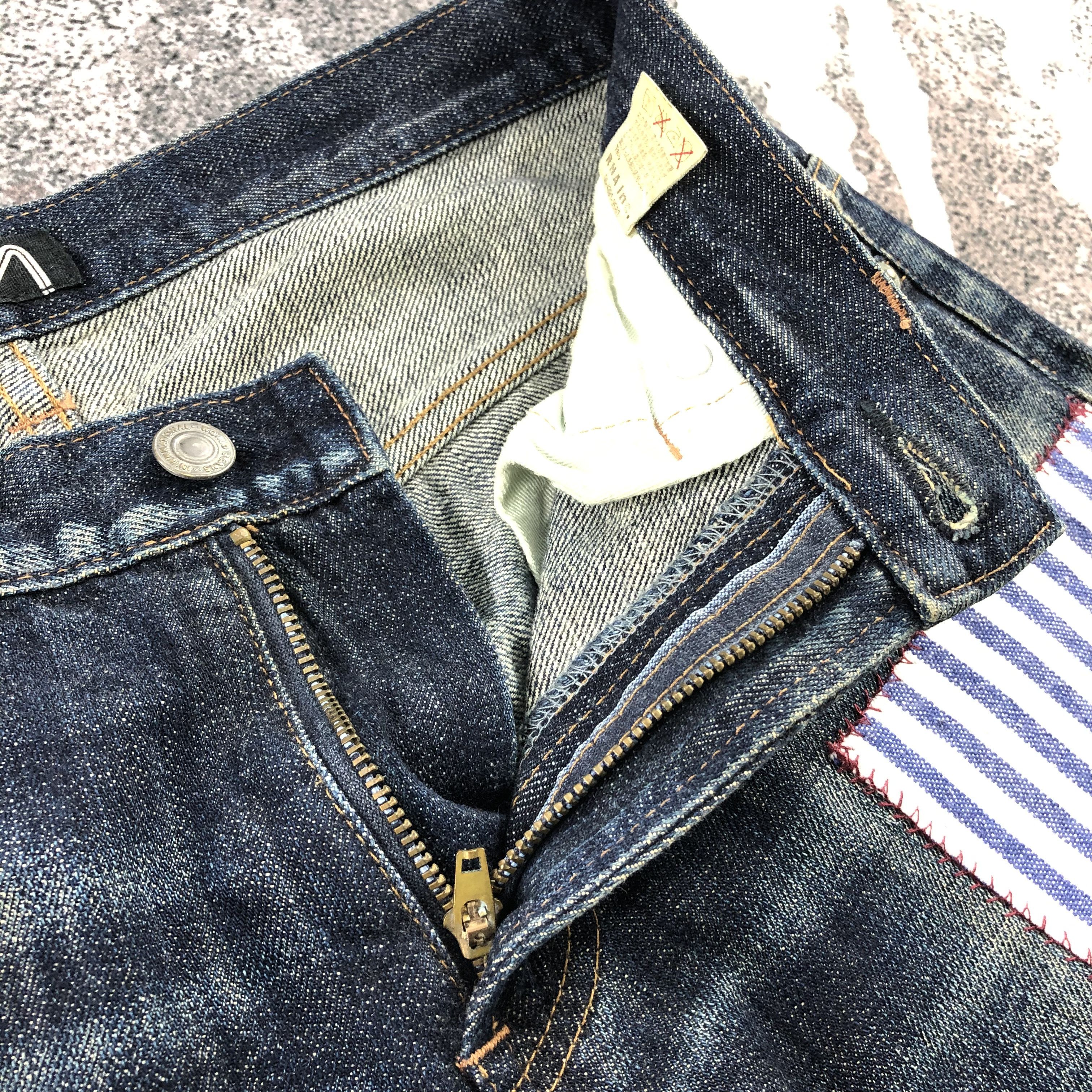 Japanese Brand RNA Inc. Jeans Patch Work Denim KJ818 Size US 31 - 7 Thumbnail