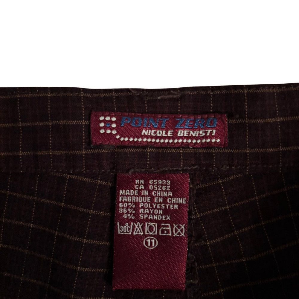Point Zero Point Zero Y2K Women’s Classic Check Brown Bootleg Pants Size 32" / US 10 / IT 46 - 4 Thumbnail