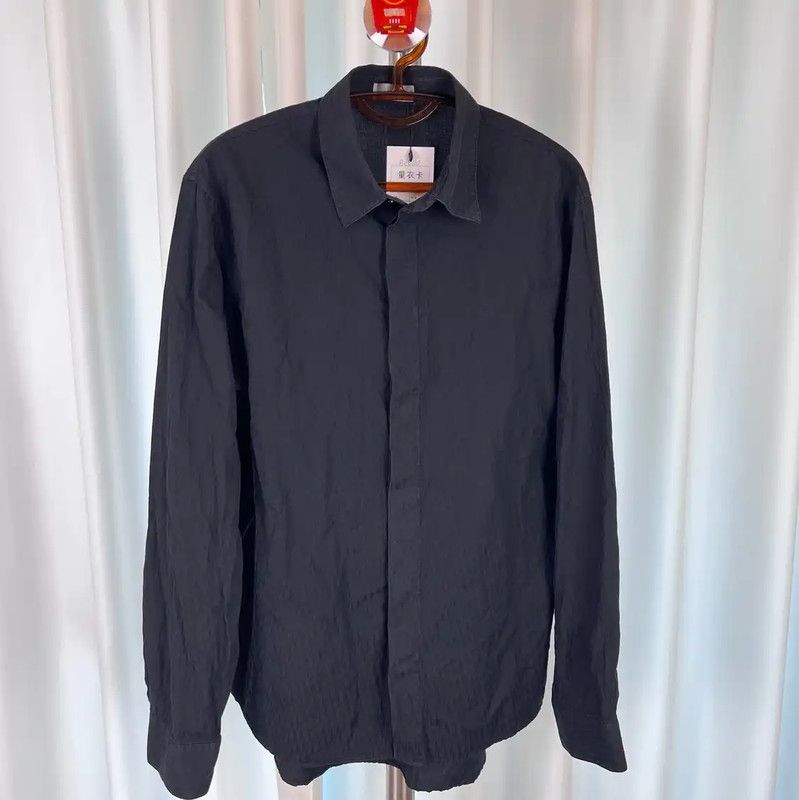 Dior Dior Black Cotton Long Sleeve Shirt 0089 Size US L / EU 52-54 / 3 - 1 Thumbnail