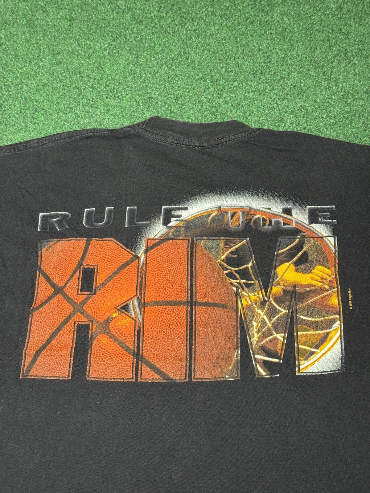 Bugle Boy Vtg 90s Bugle Boy Rule The Rim Basketball Hip HopT Shirt Size M / US 6-8 / IT 42-44 - 2 Thumbnail