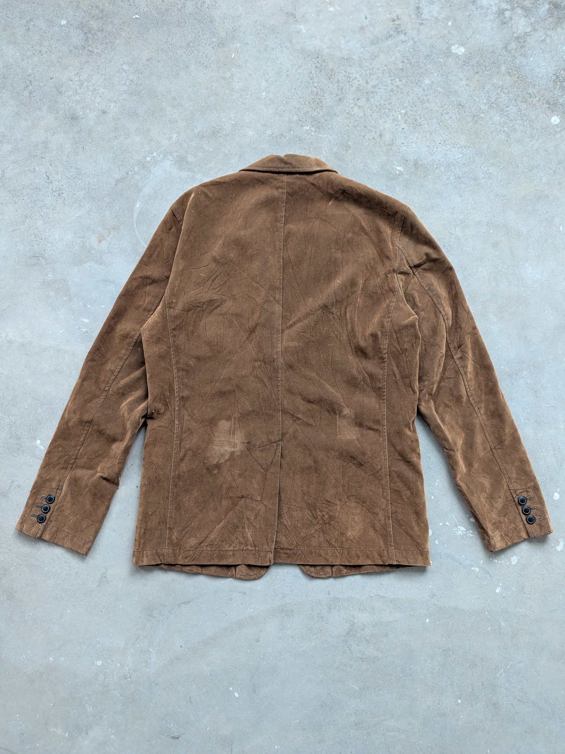 Japanese Brand × Velvet × Vintage Vintage 1990s Velvet Blazer Brown by Pazzo Size US M / EU 48-50 / 2 - 15 Thumbnail
