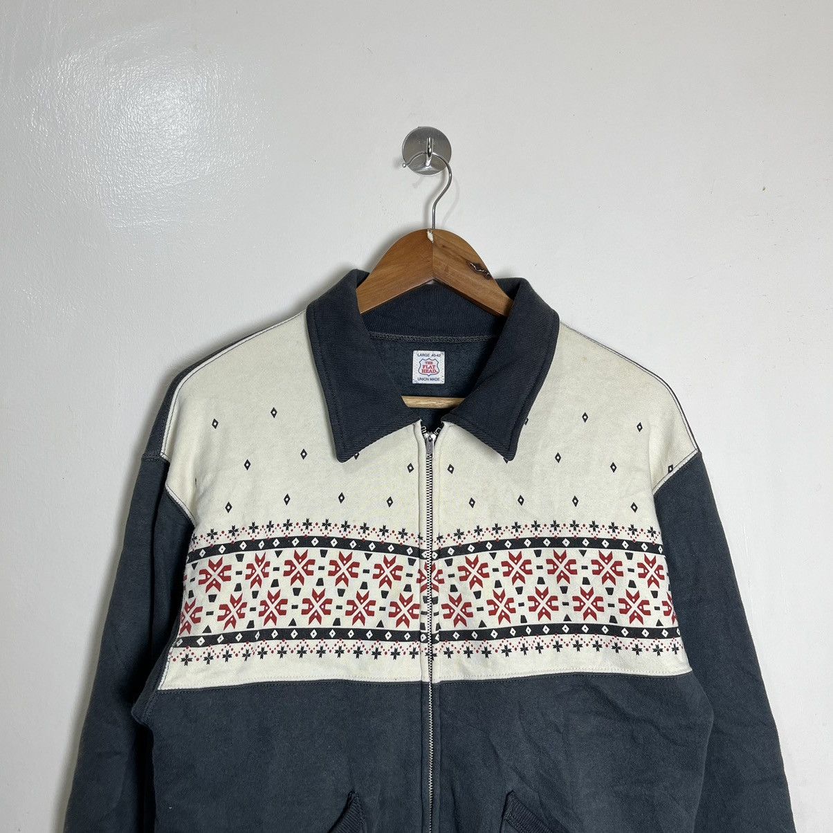 The Flat Head The Flat Head Union Made Zip Up Sweater Jacket Size US L / EU 52-54 / 3 - 2 Thumbnail