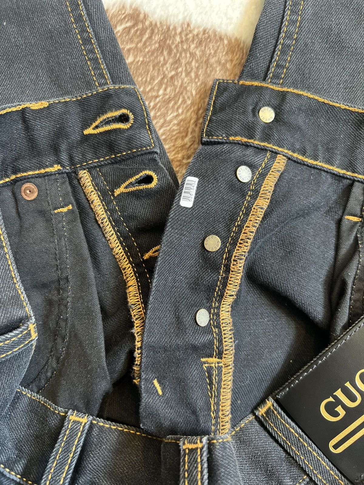 Gucci black embroidered gucci jeans Size US 29 - 9 Thumbnail