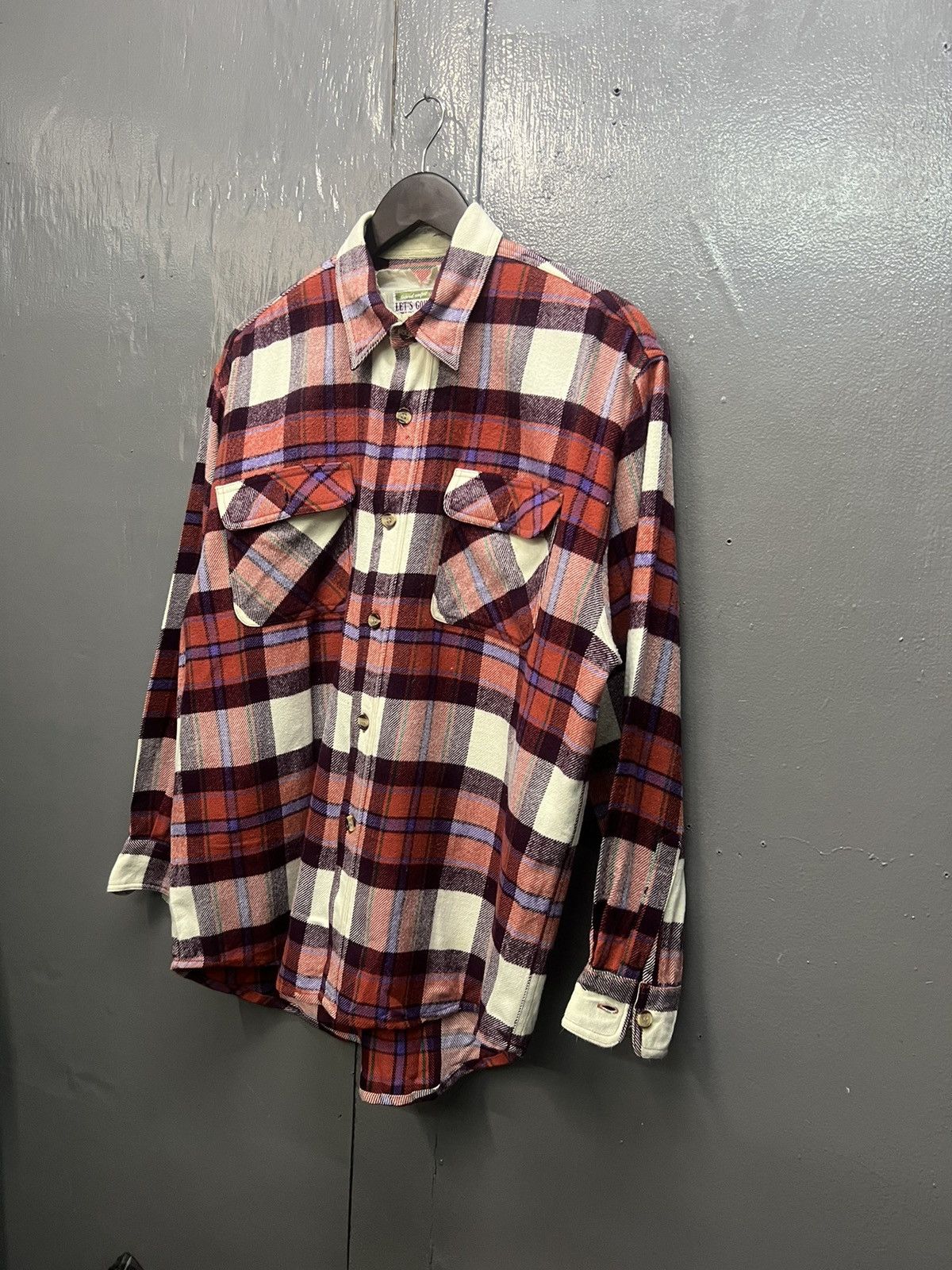 Vintage Vintage Bright Light Flannel Shirt Size US L / EU 52-54 / 3 - 2 Thumbnail