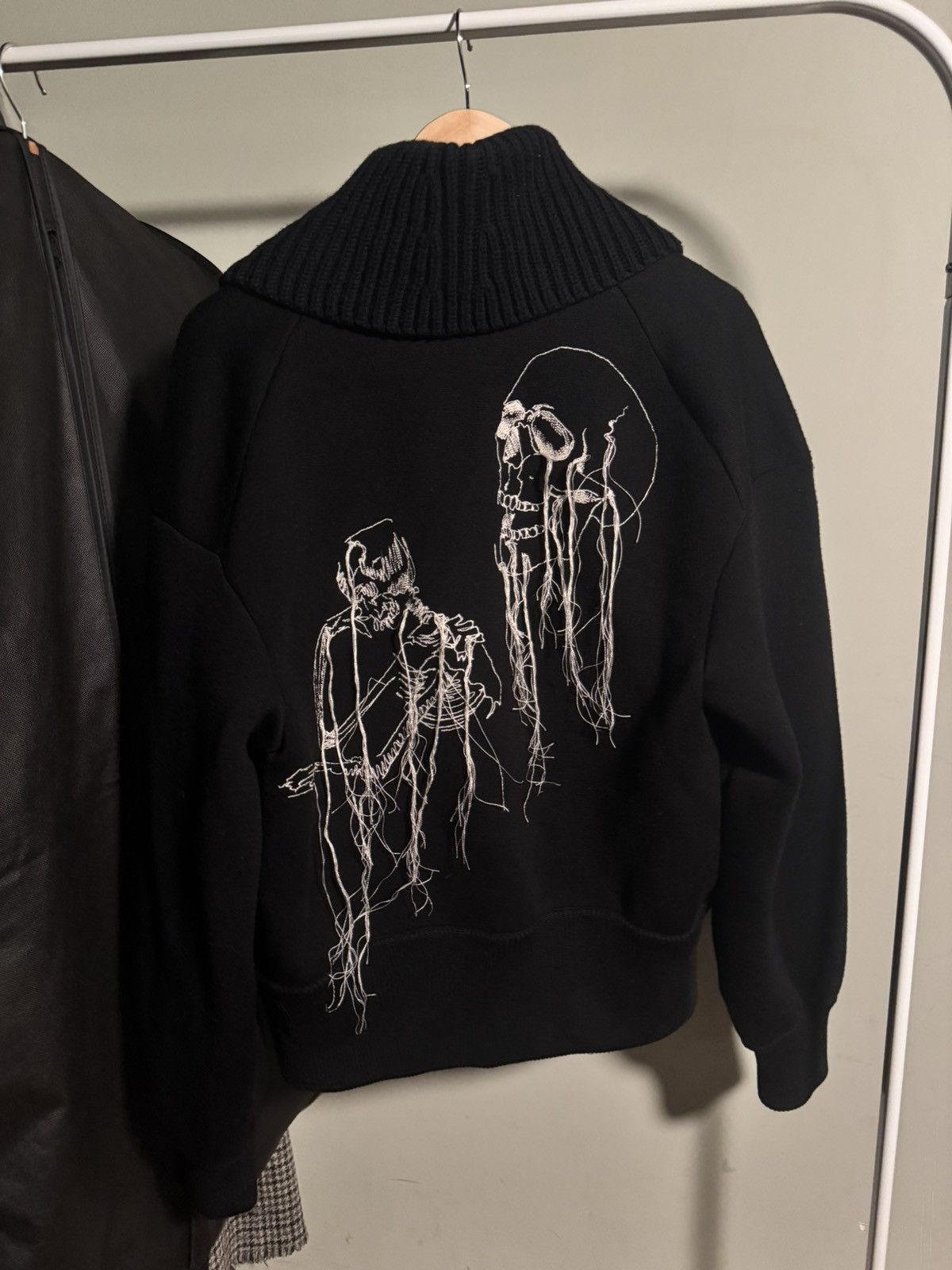 Alexander McQueen Embroidered Skeleton Cardigan