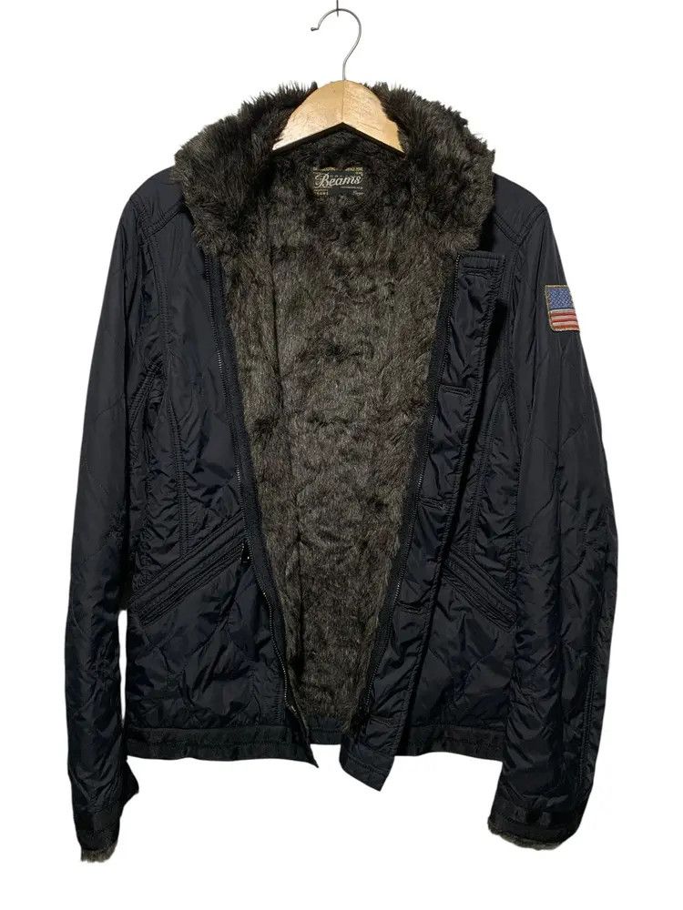 Beams Plus Vintage Beams patches quilted fur jacket Size US L / EU 52-54 / 3 - 2 Thumbnail