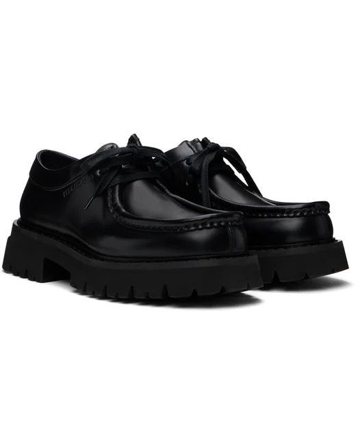Salvatore Ferragamo o1s1rm0725 Lace Up Derby Shoes in Black Size US 10 / EU 43 - 4 Thumbnail