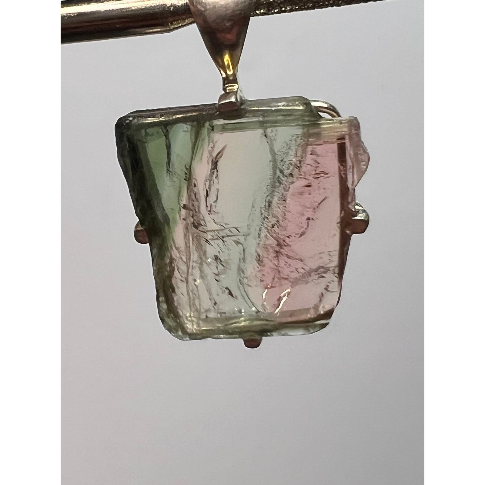 Other NEW watermelon tourmaline sterling silver pendant 2.52 grams Size ONE SIZE - 5 Thumbnail