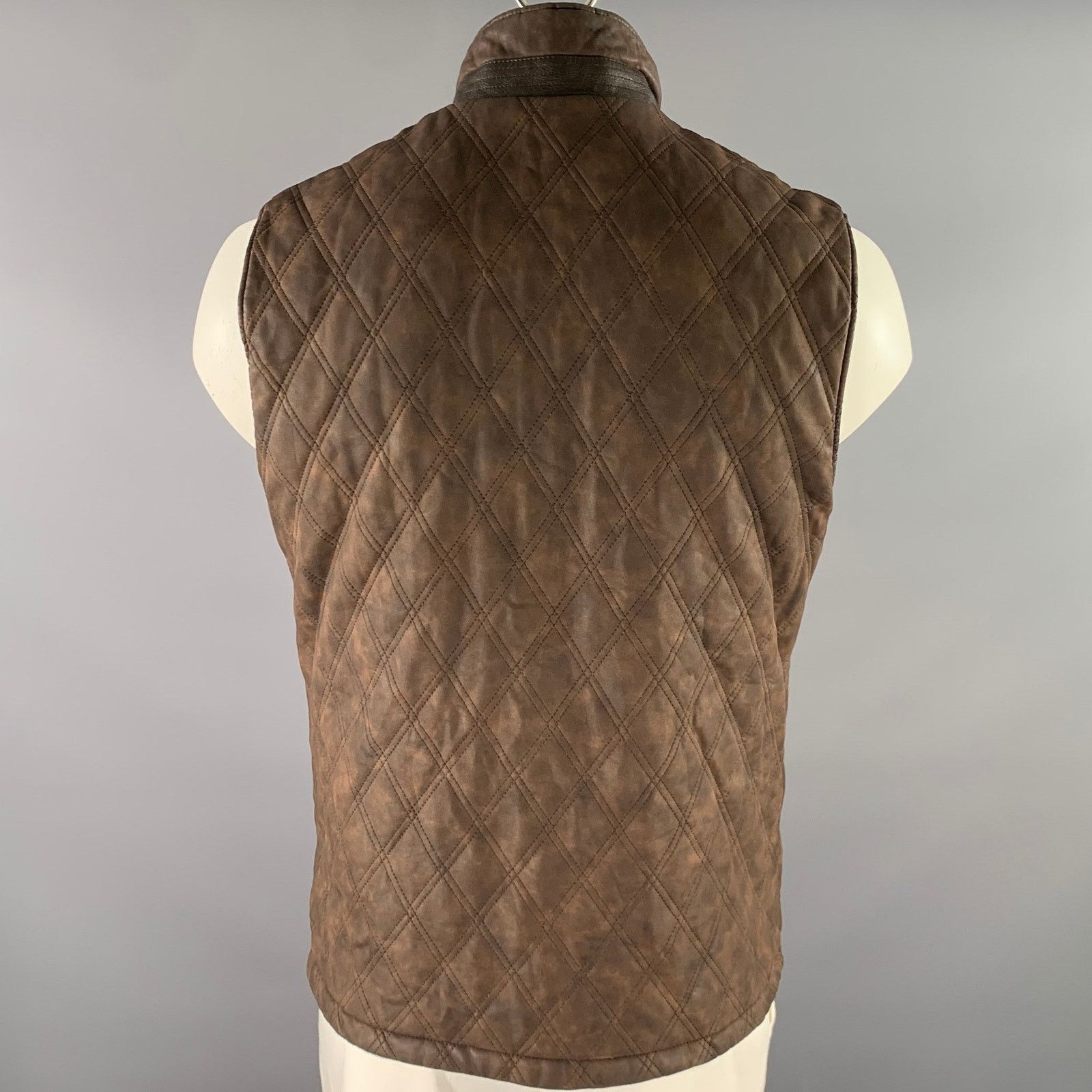 Johnston & Murphy JOHNSTON MURPHY Size L Brown Blue Reversible Vest Size US L / EU 52-54 / 3 - 6 Thumbnail