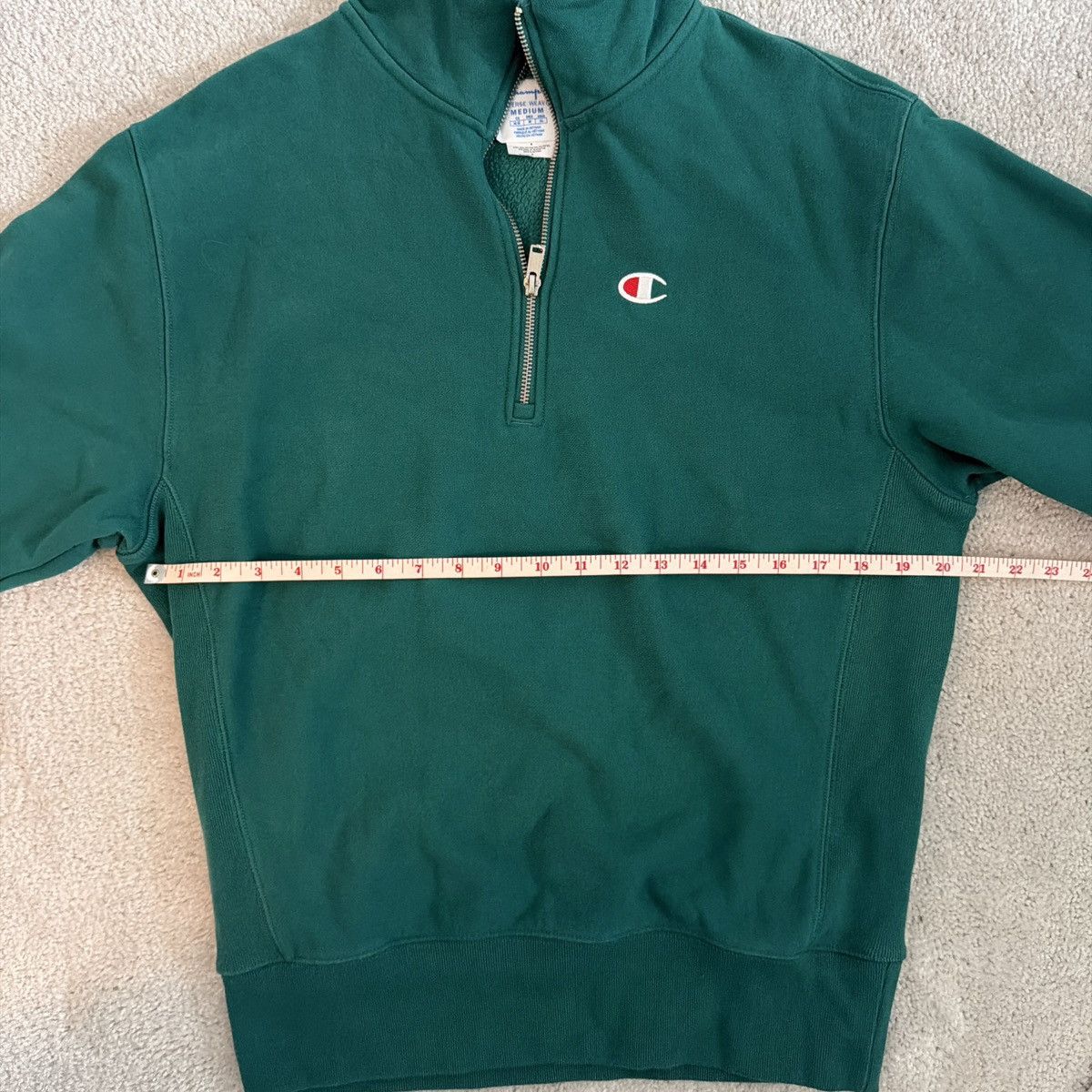 Champion Champion Green Reverse Weave Quarter zip Size US M / EU 48-50 / 2 - 1 Thumbnail