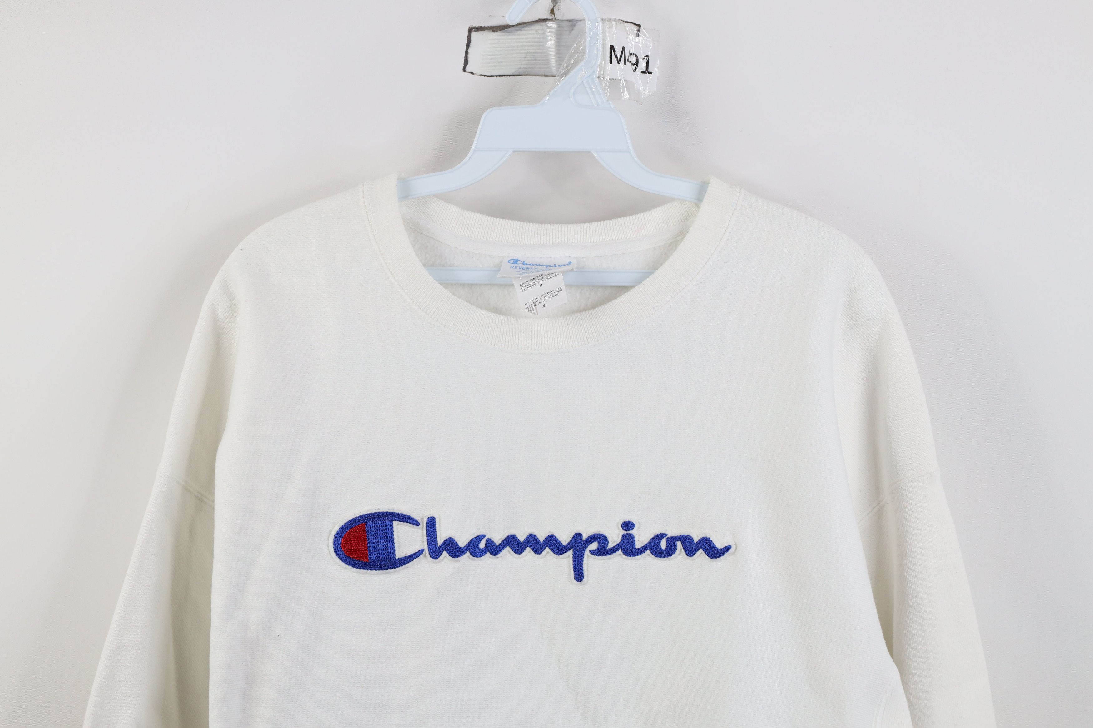 Champion Vintage Y2K Champion Reverse Weave Heavy Sweatshirt White Size M / US 6-8 / IT 42-44 - 2 Thumbnail