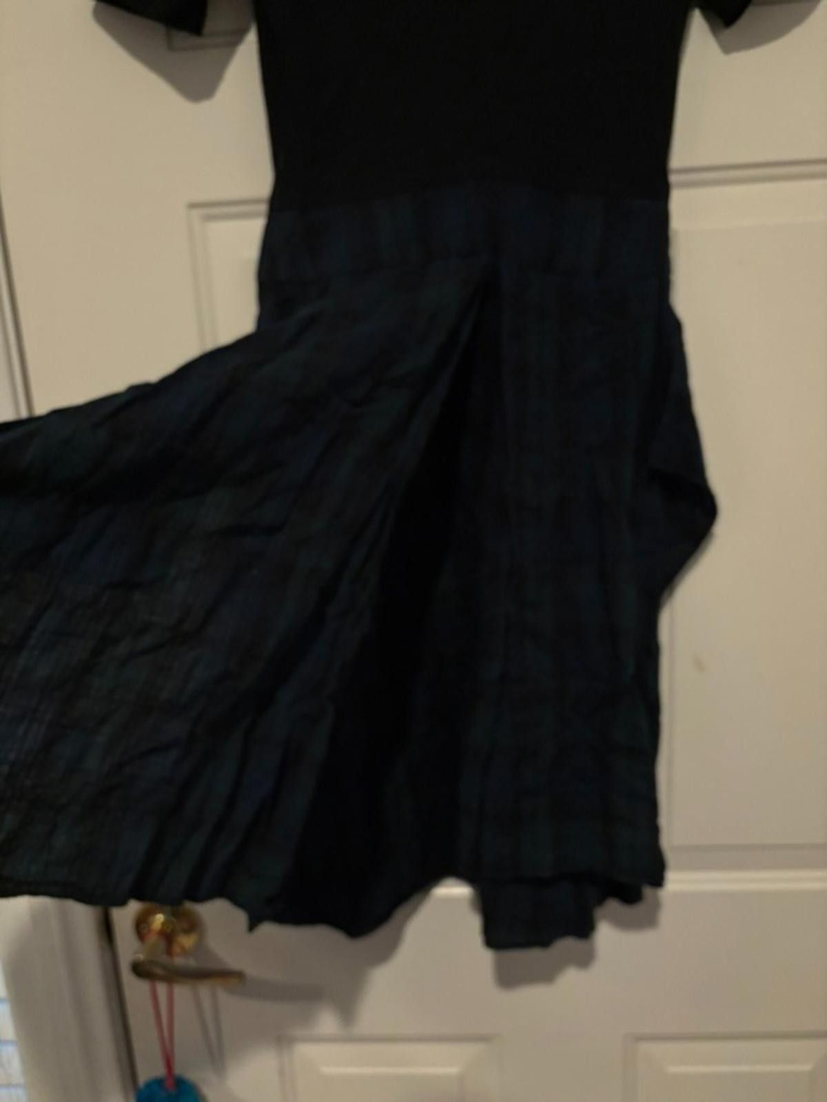 Designer Womens Morgane Lefay sz S black and blue dress #423 Size S / US 4 / IT 40 - 3 Thumbnail