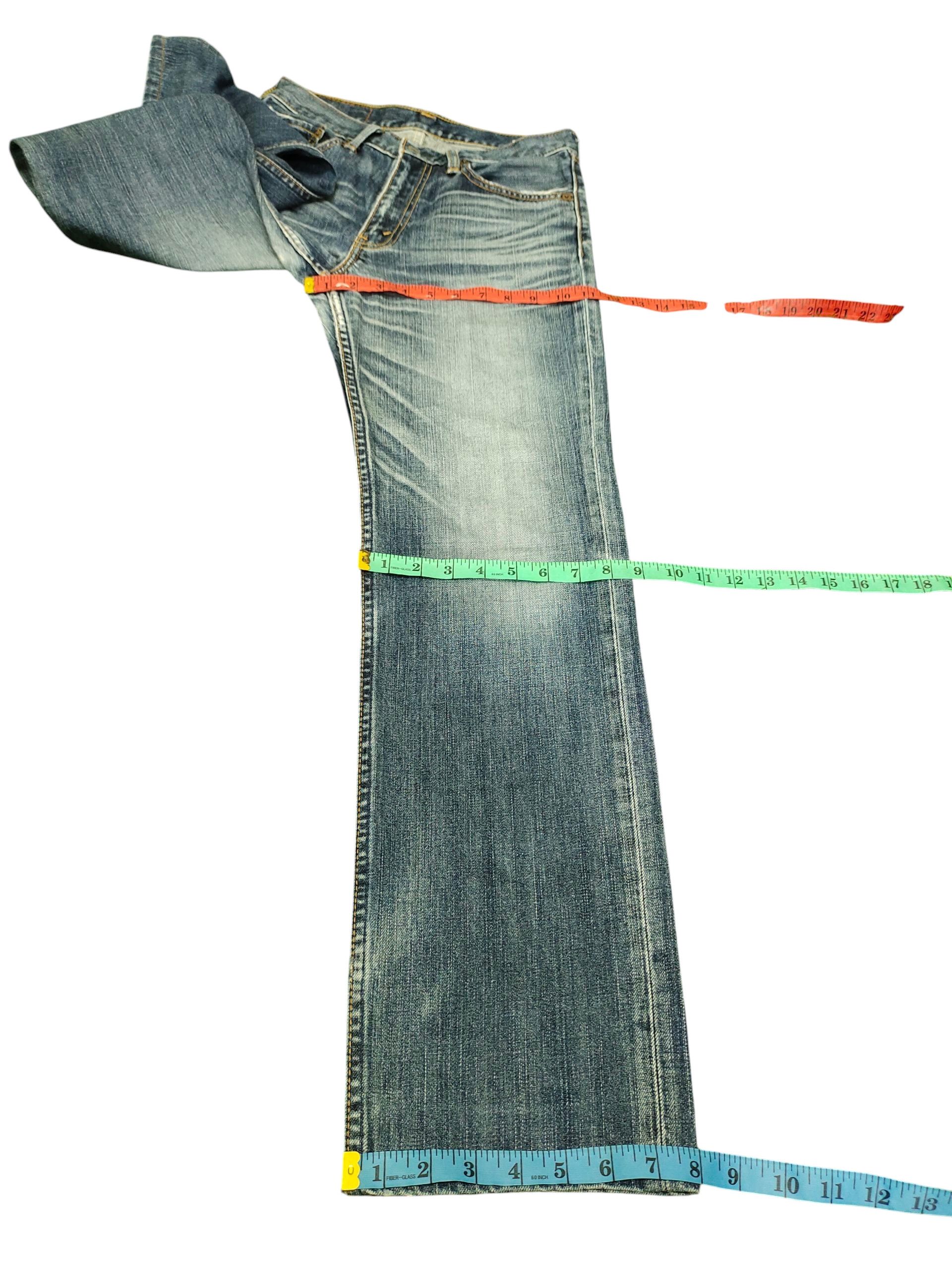 Kapital Vintage Levis 702 Clawmark Distress Faded Denim Jeans Size US 29 - 16 Thumbnail