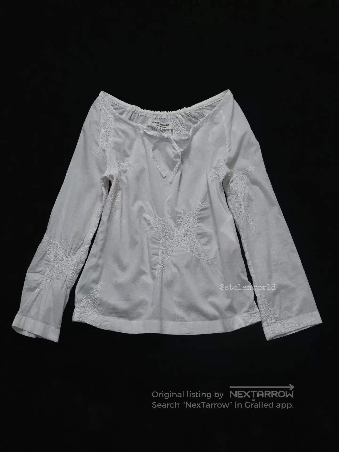 Junya Watanabe Junya Watanabe Butterfly Embroidered Top. Size S / US 4 / IT 40 - 1 Thumbnail