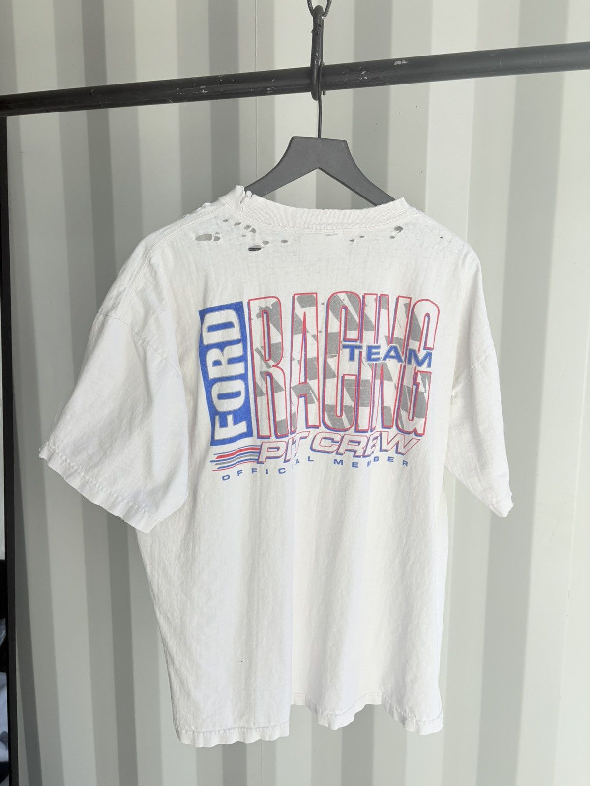 Vintage Thrashed Ford Racing Sun Faded Shirt Distressed Erd Grunge Size US XL / EU 56 / 4 - 3 Thumbnail