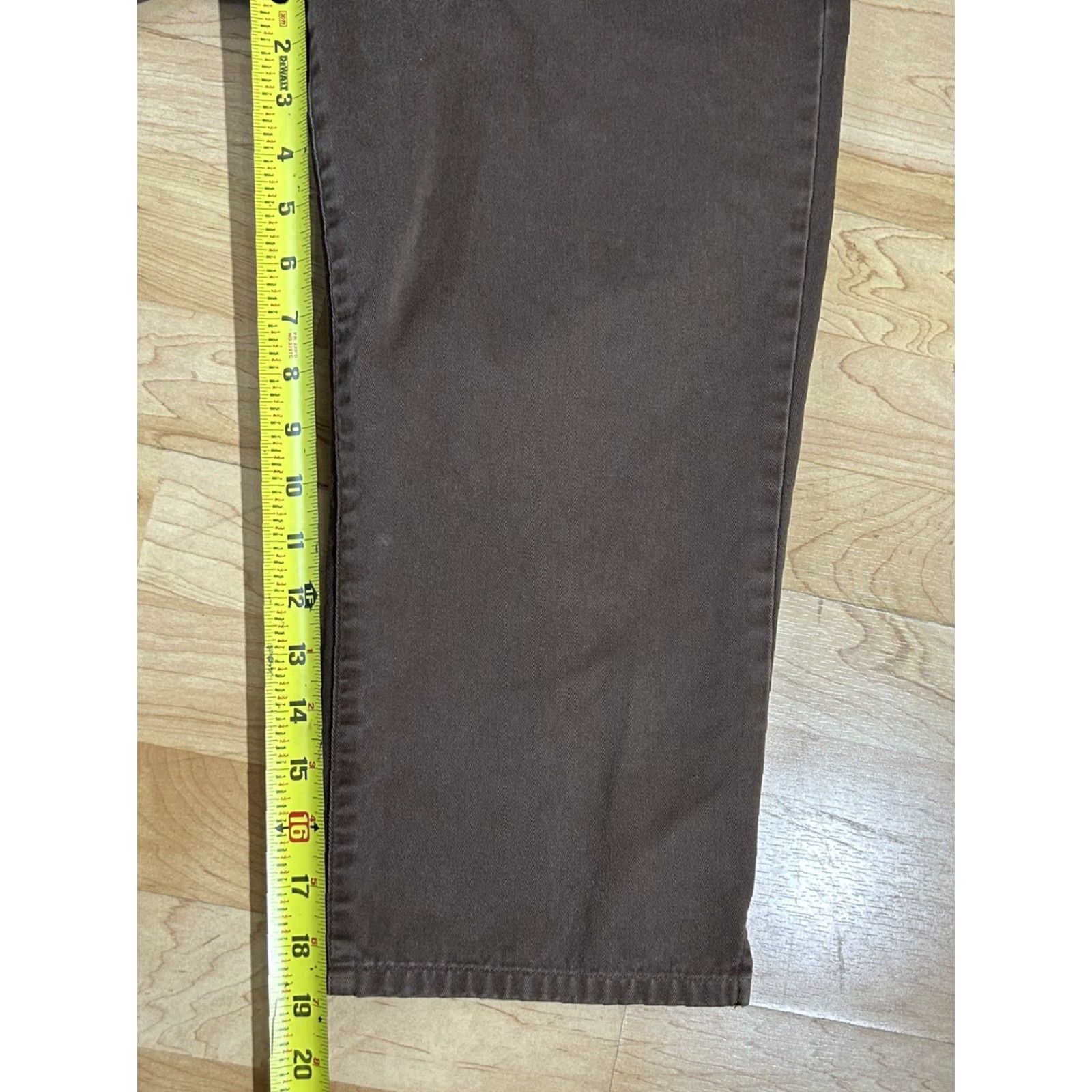 Ralph Lauren Lauren Jeans Co Womens Brown Denim Cropped Straight Leg Pants size 6 Ladies Spring Fall Summer Cropped Logo Size 28" / US 6 / IT 42 - 3 Thumbnail