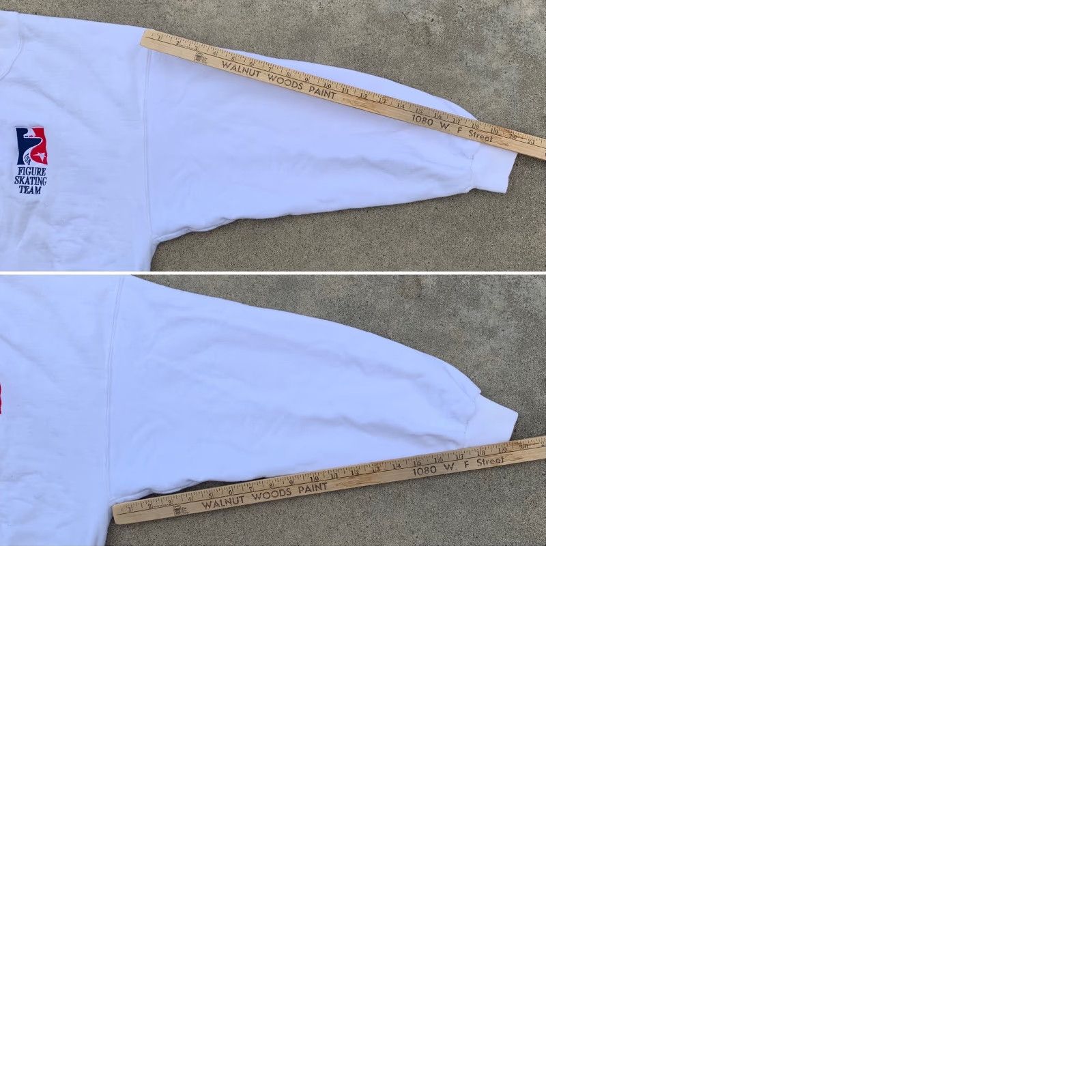 Jerzees VINTAGE Jerzees USA Figure Skating Team sweatshirt Long Sleeve Pullover Embroidered L Mens White Cotton Blend Crew Neck Size US L / EU 52-54 / 3 - 9 Thumbnail