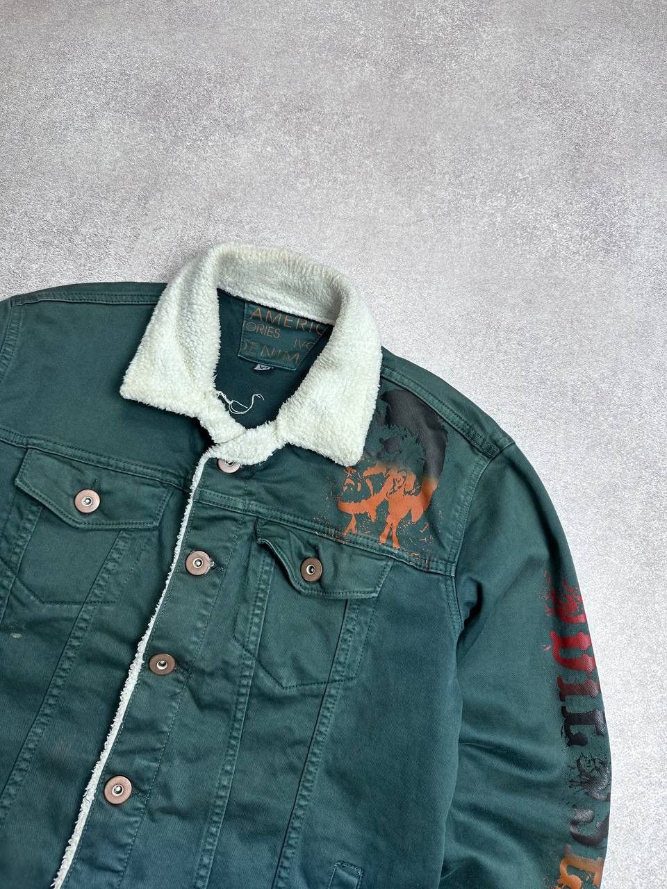 Diesel Vintage Diesel Corduroy Big Logo Sherpa Y2K Jacket XL Size US XL / EU 56 / 4 - 3 Thumbnail