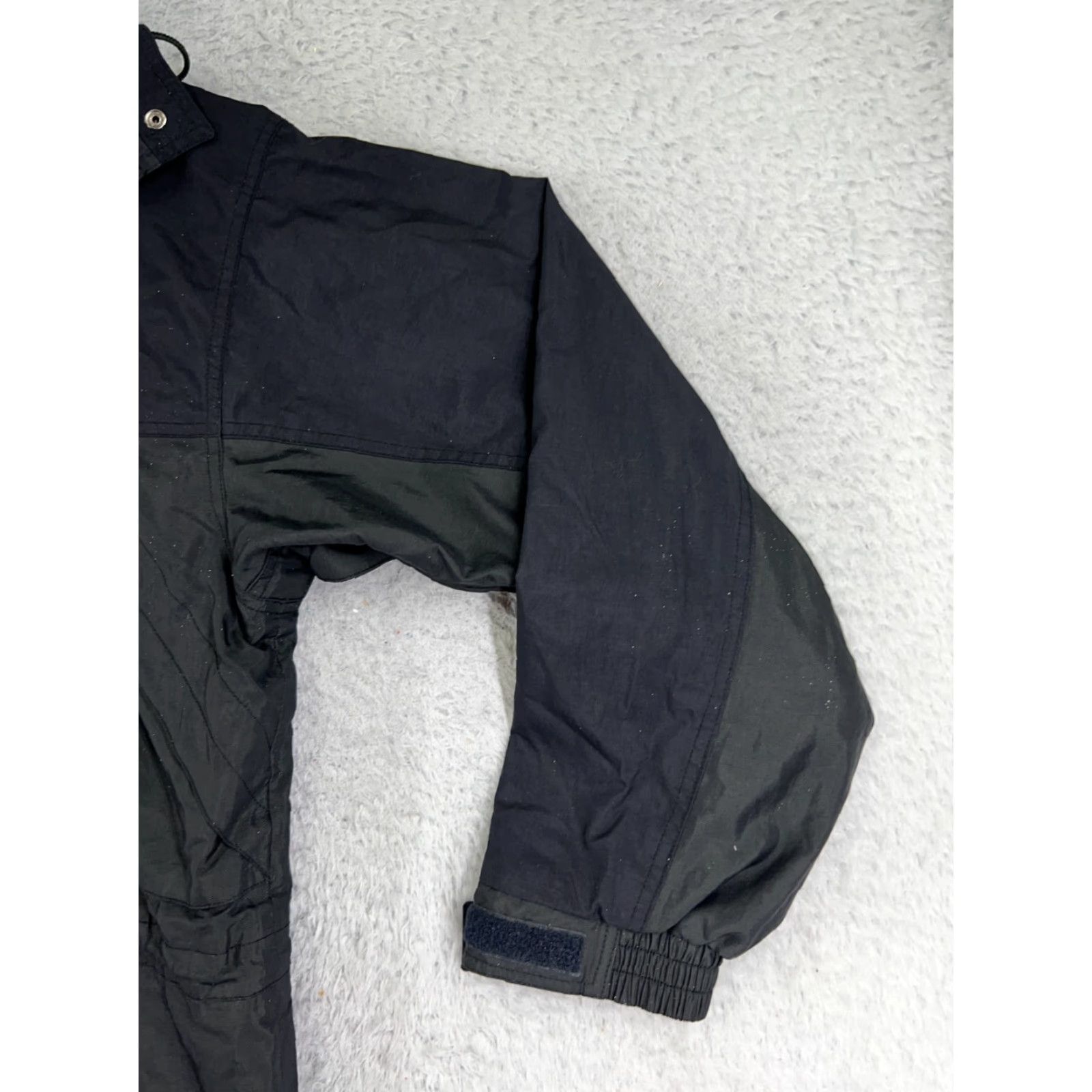 Helly Hansen VINTAGE Helly Hansen Jacket Womens Medium Black Gray Nylon Shell Hooded Full Zip READ Size M / US 6-8 / IT 42-44 - 2 Thumbnail