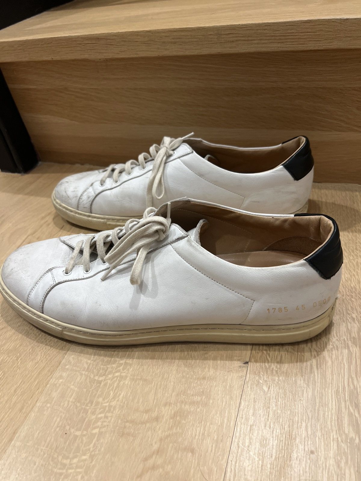 Common Projects Common Projects Achilles Retro Low Black Size US 12 / EU 45 - 1 Thumbnail