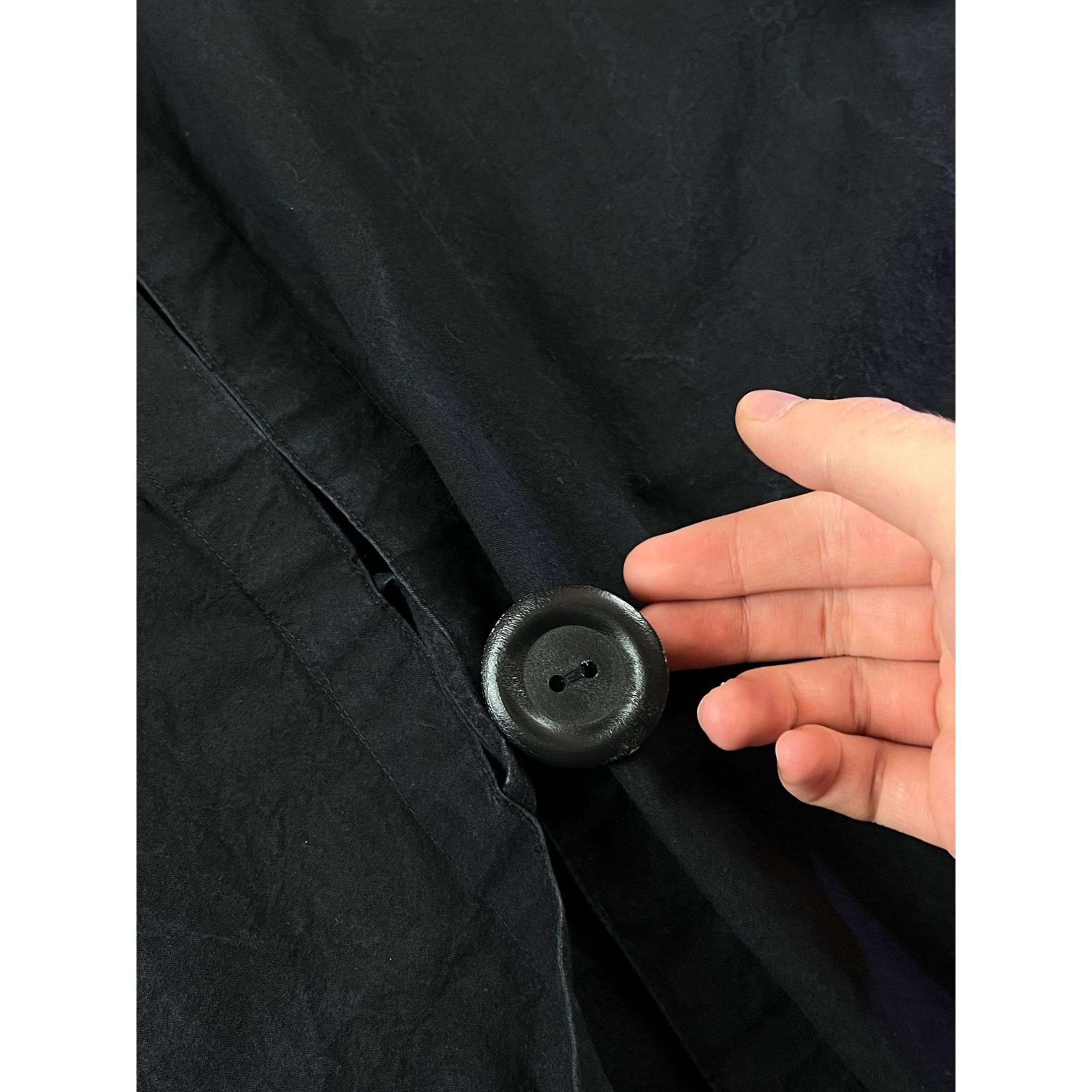 Japanese Brand × Vintage JAPAN! Rare Black Textured HandMade Open Jacket Size US L / EU 52-54 / 3 - 4 Thumbnail
