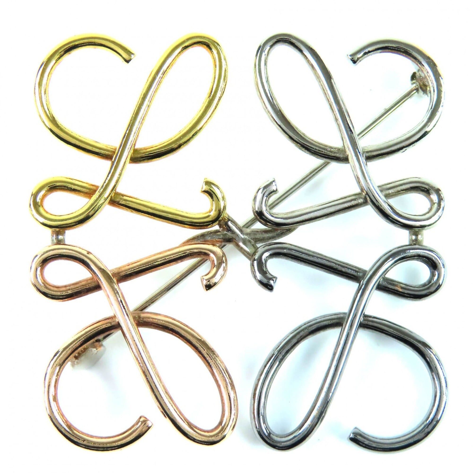Loewe LOEWE Anagram Brooch in 4 Colors: Gold, Silver, Bronze. Comes with dust bag. Highly popular and recommended for women. Size ONE SIZE - 1 Thumbnail
