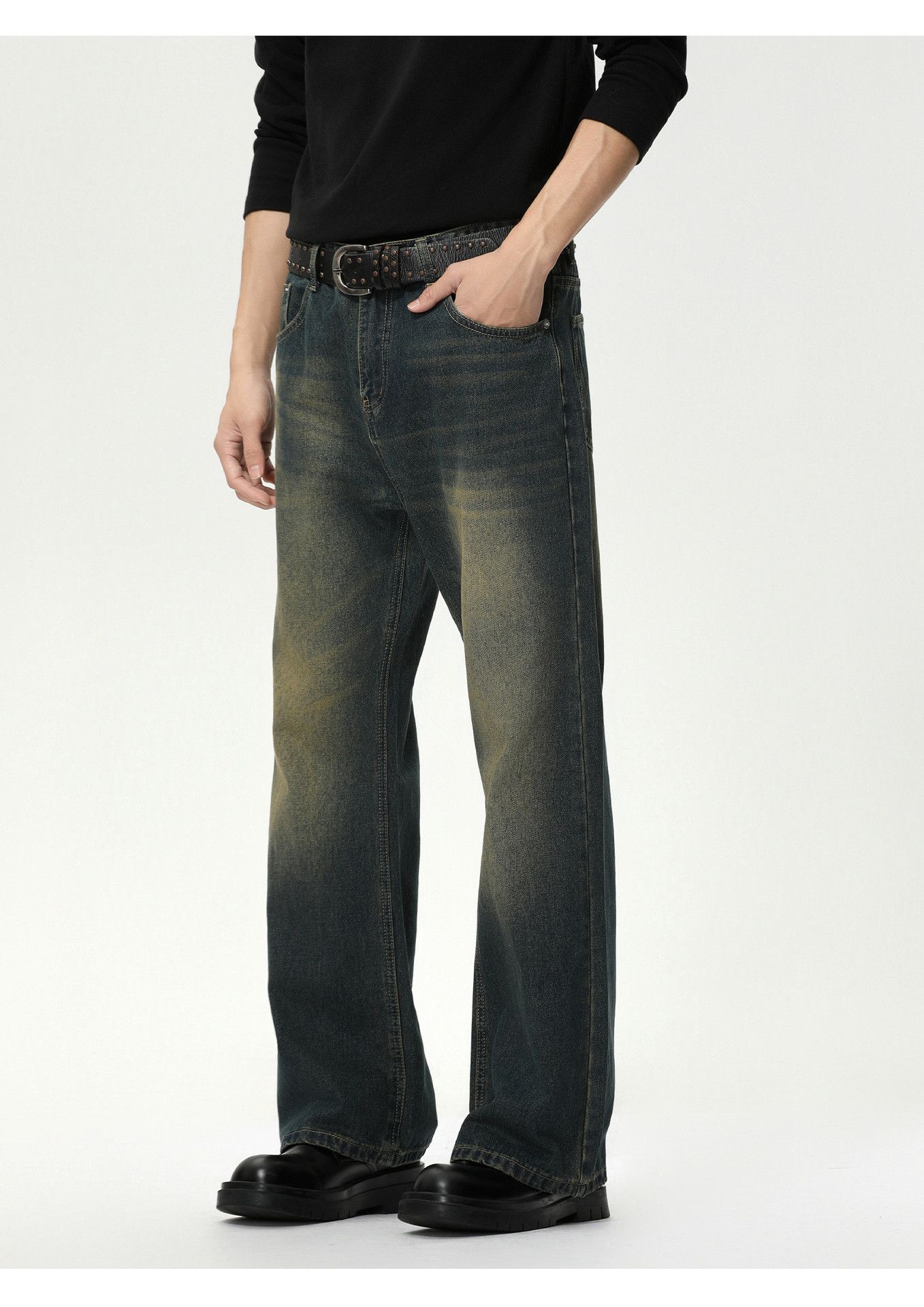 Vintage Vintage whisker vibe distressed flared washed jeans Size US 32 / EU 48 - 3 Thumbnail