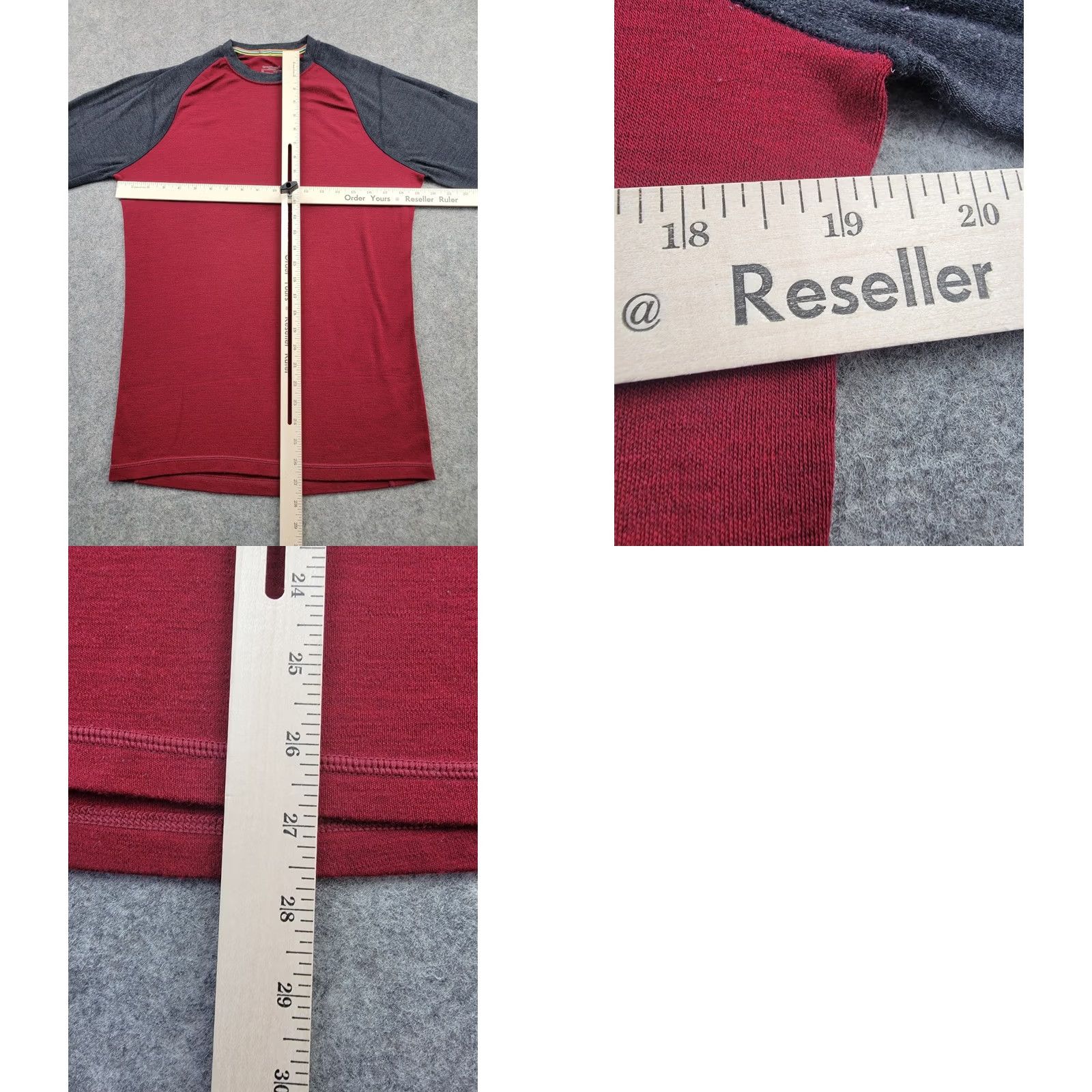 Smartwool VINTAGE Smartwool Shirt Mens Medium Merino 250 Base Layer Crew Red Gray 100% Merino Wool Size US M / EU 48-50 / 2 - 9 Thumbnail