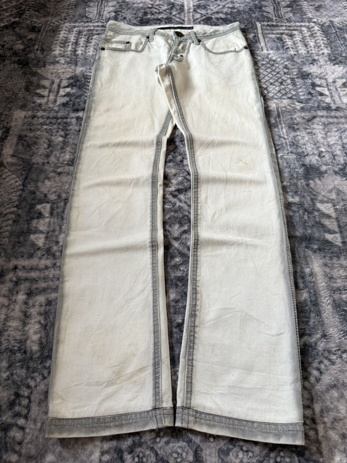 Tete Homme Tete Homme Japan Trompe l'oeil Contrast Stitch Jeans Size US 29 - 1 Thumbnail