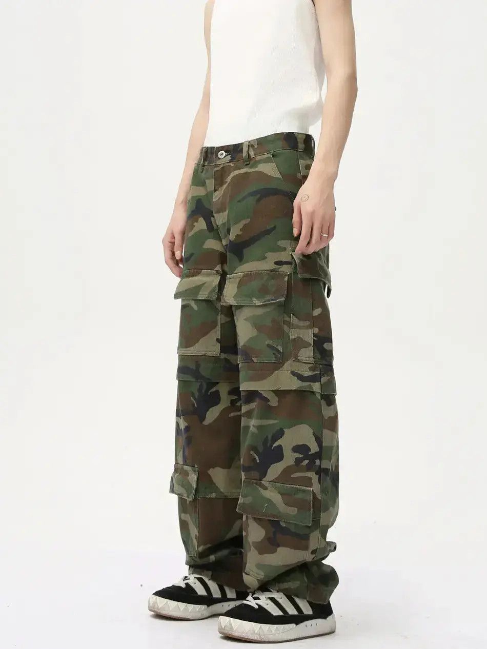 Japanese Brand Retro camouflage casual pocket jeans Size US 32 / EU 48 - 1 Thumbnail