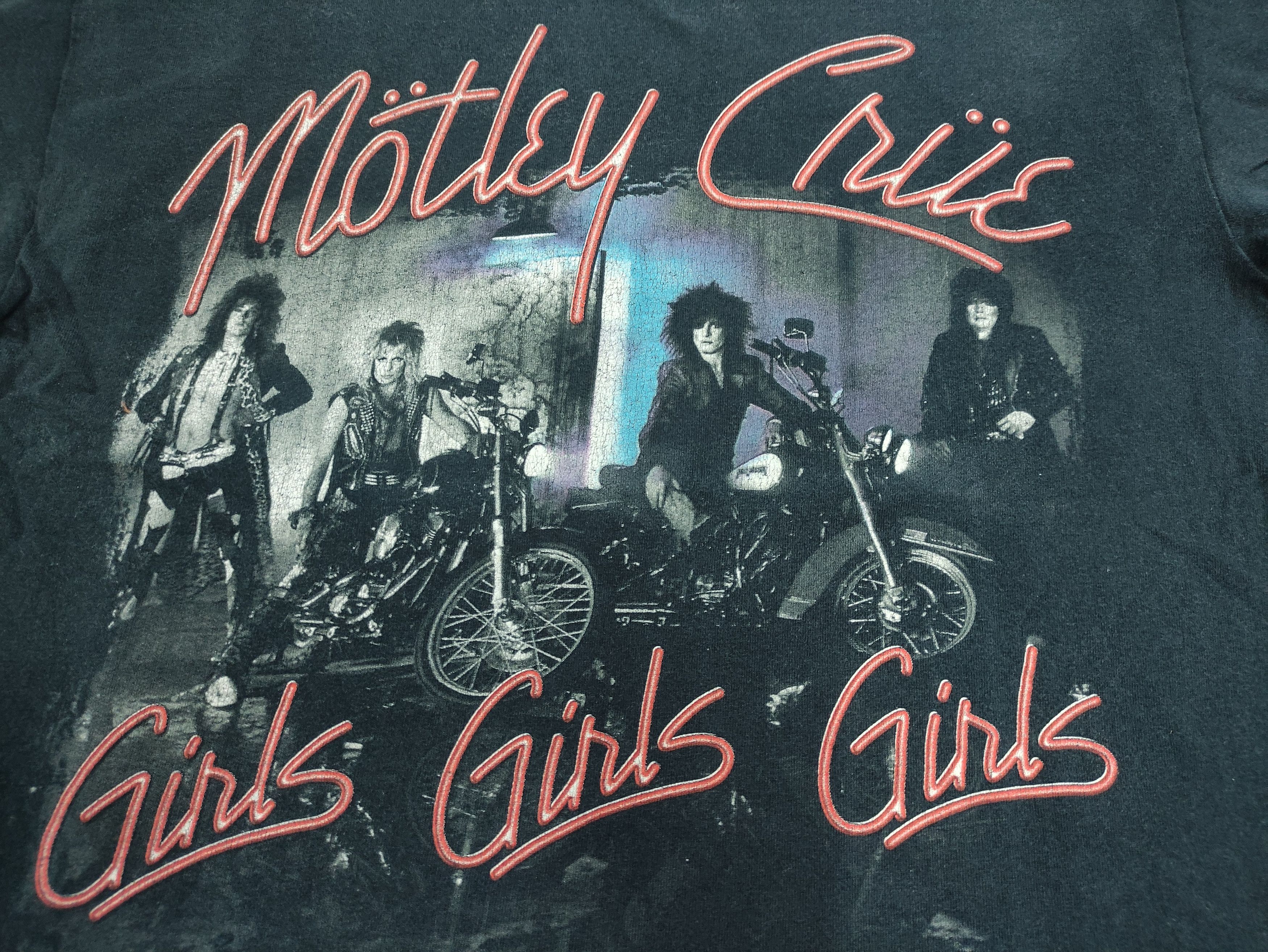 VINTAGE MOTLEY CRUE GIRLS GIRLS STUDIO ALBUM PROMO TEE