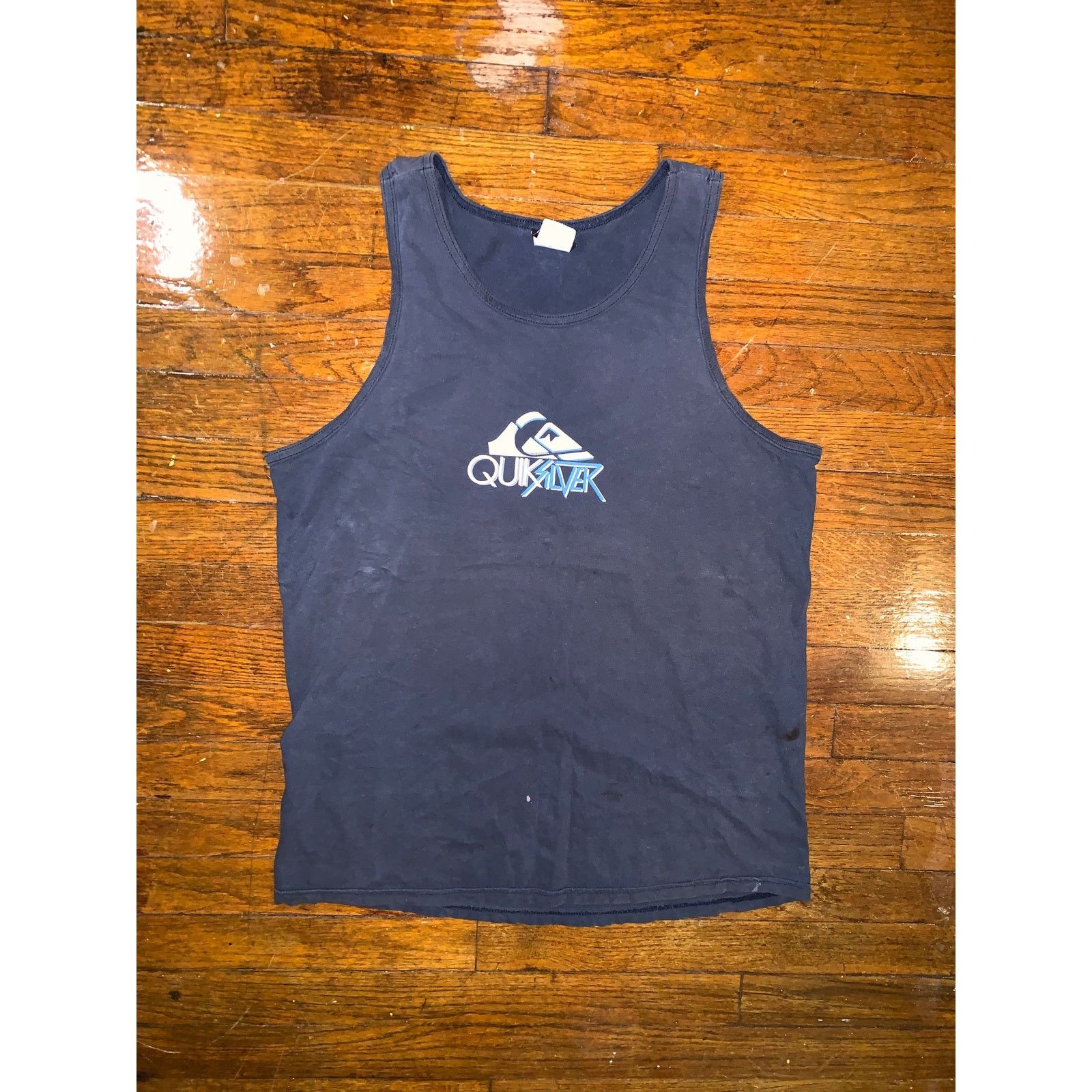 Quiksilver × Vintage VTG Quiksilver Tank Top Y2K Navy Graphic Logo Surf Skate M Size US M / EU 48-50 / 2 - 1 Thumbnail