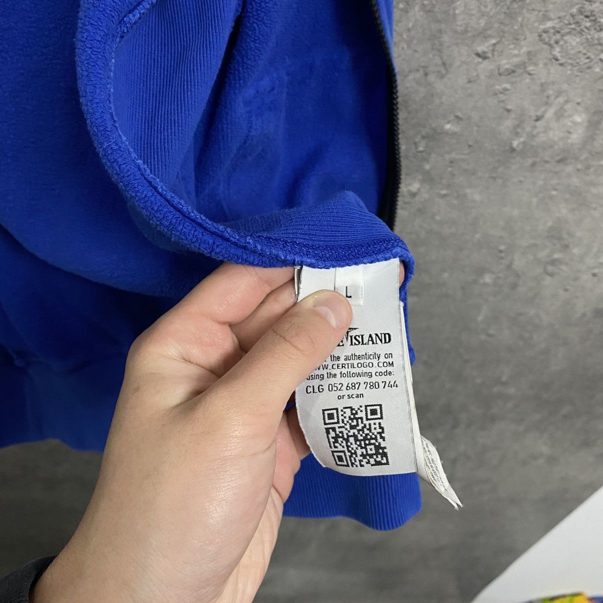 Stone Island 00s Vintage Stone Island Zip Hoodie Full Zip Blue Size US L / EU 52-54 / 3 - 15 Thumbnail
