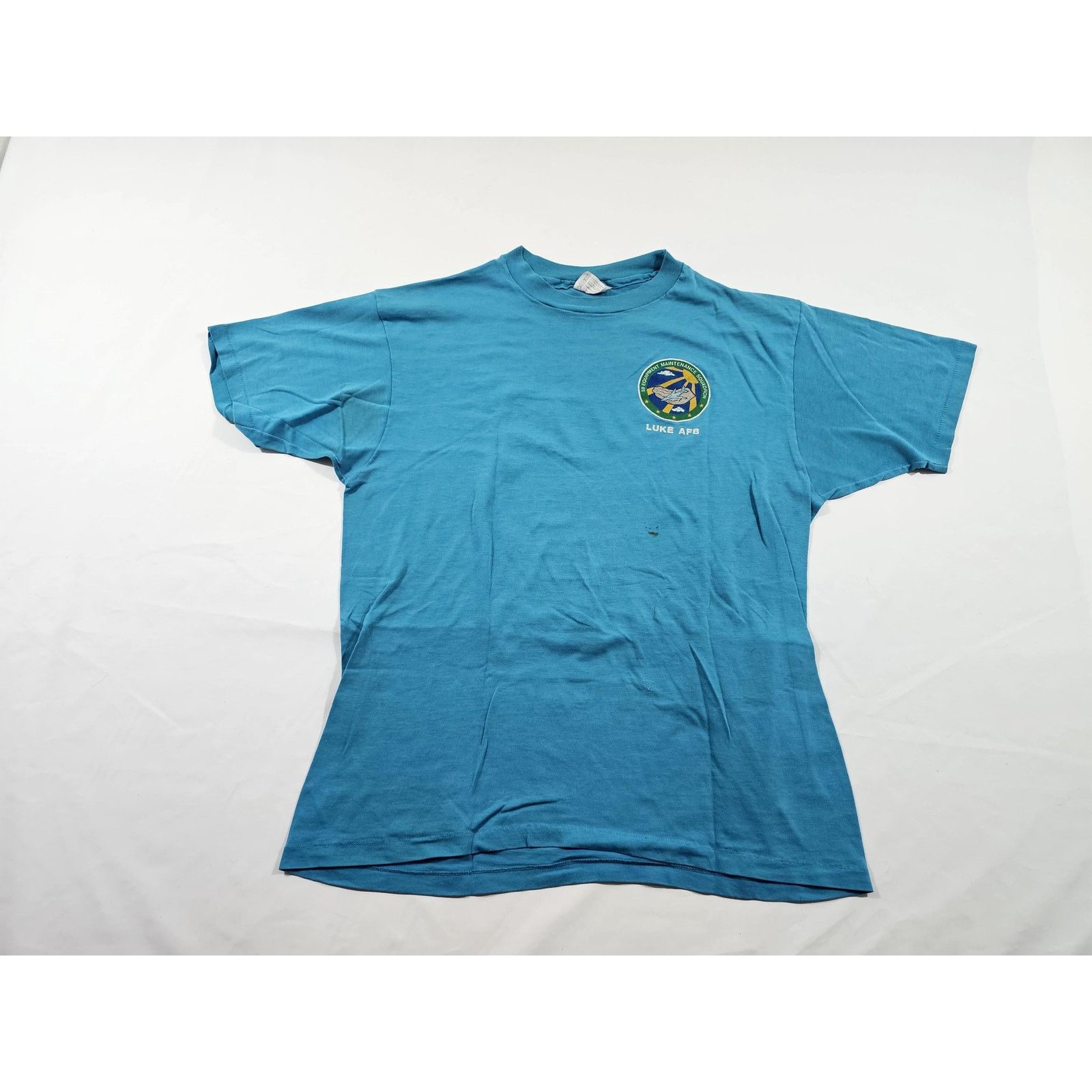 Hanes Fighting Falcon Jet Fighter Blue 50/50 T-shirt Sz L Vintage Size US L / EU 52-54 / 3 - 2 Thumbnail