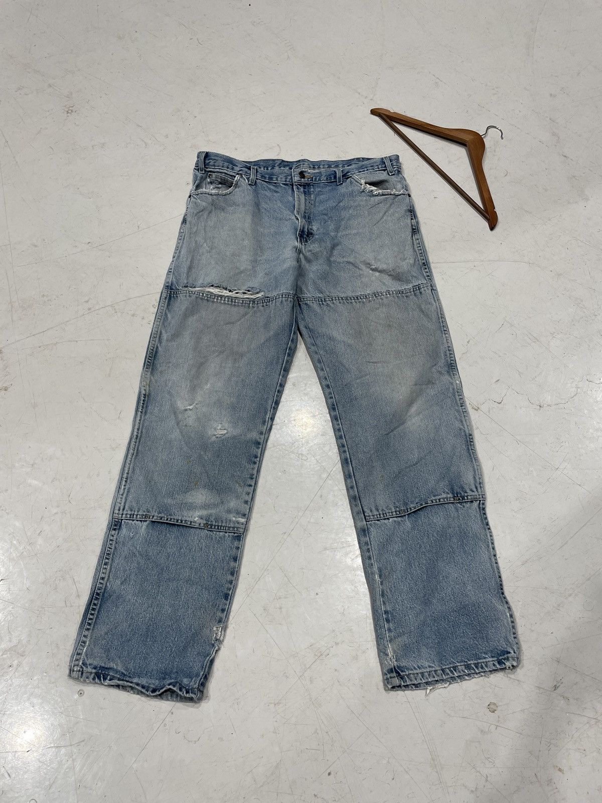 Dickies × Vintage Vintage Double Knee Dickies Denim Pants Size US 38 / EU 54 - 2 Thumbnail