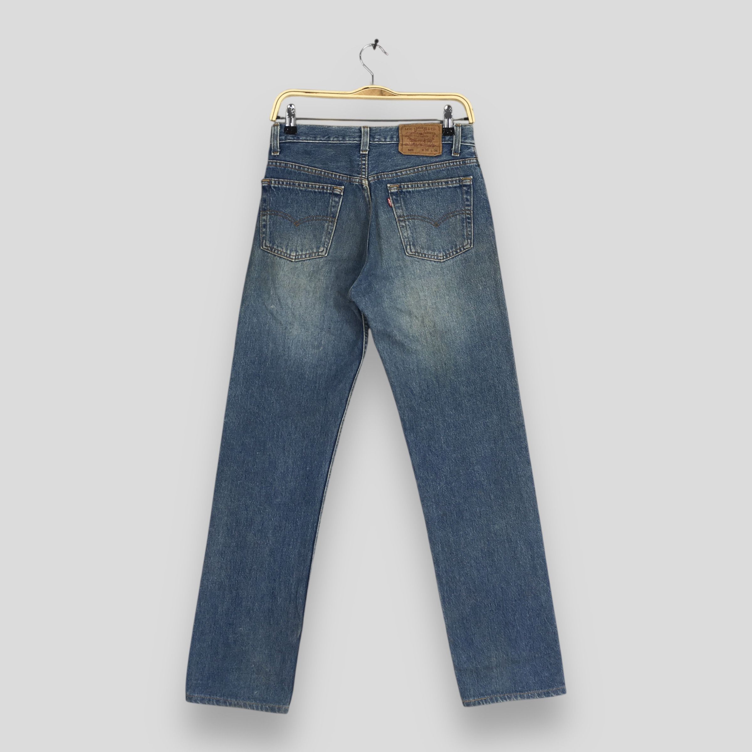 Levi's Size 28x30 Vintage 90s Levi's 501 Straight Leg Jeans S502 Size US 28 / EU 44 - 7 Thumbnail