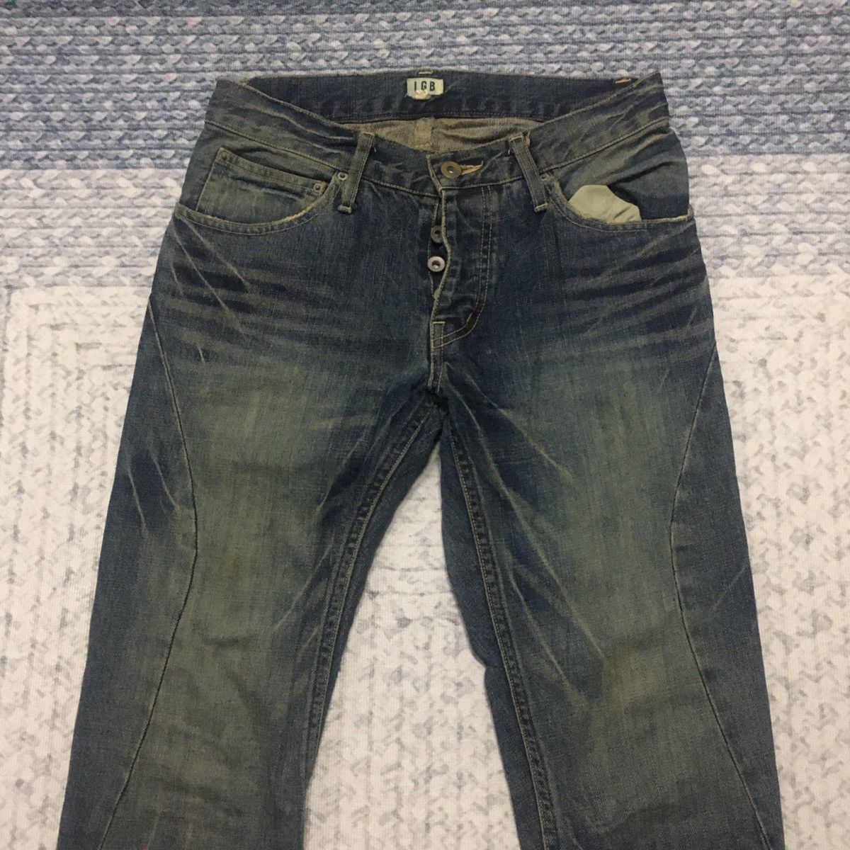 If Six Was Nine Rare Distressed L.G.B Wolf/SP Flare Jeans | Grailed 00s archive L.G.B. WOLF SP DENIM pants