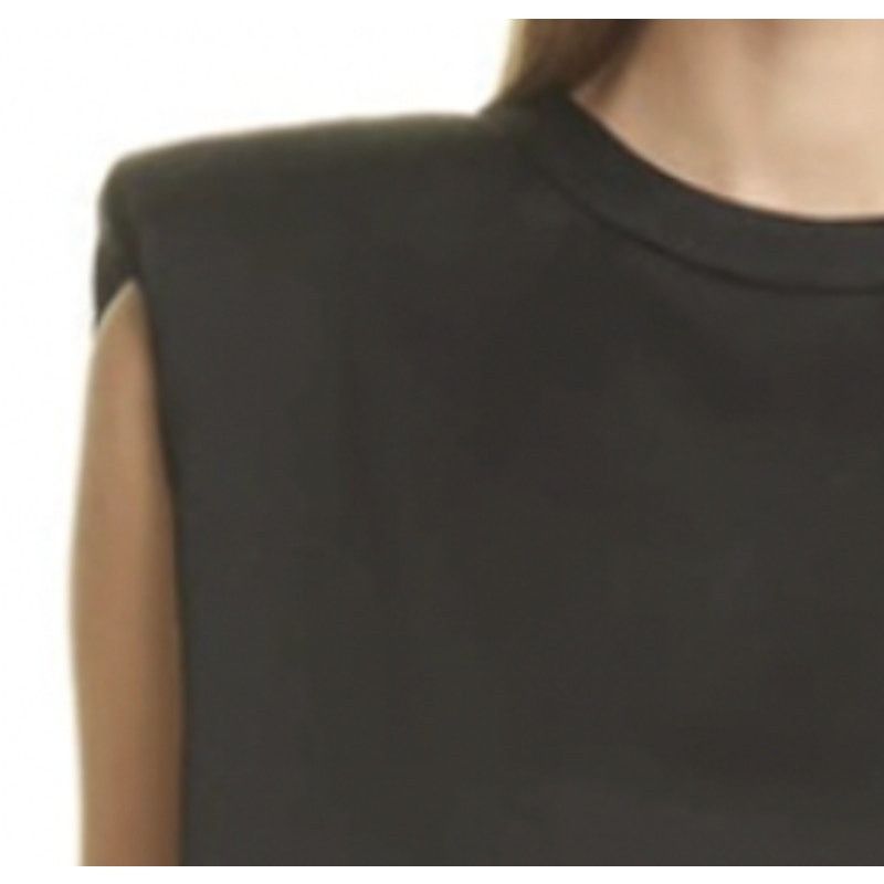 ba&sh ba & sh Sleeveless Shoulder Pad Satin T-Shirt Size M / US 6-8 / IT 42-44 - 2 Thumbnail