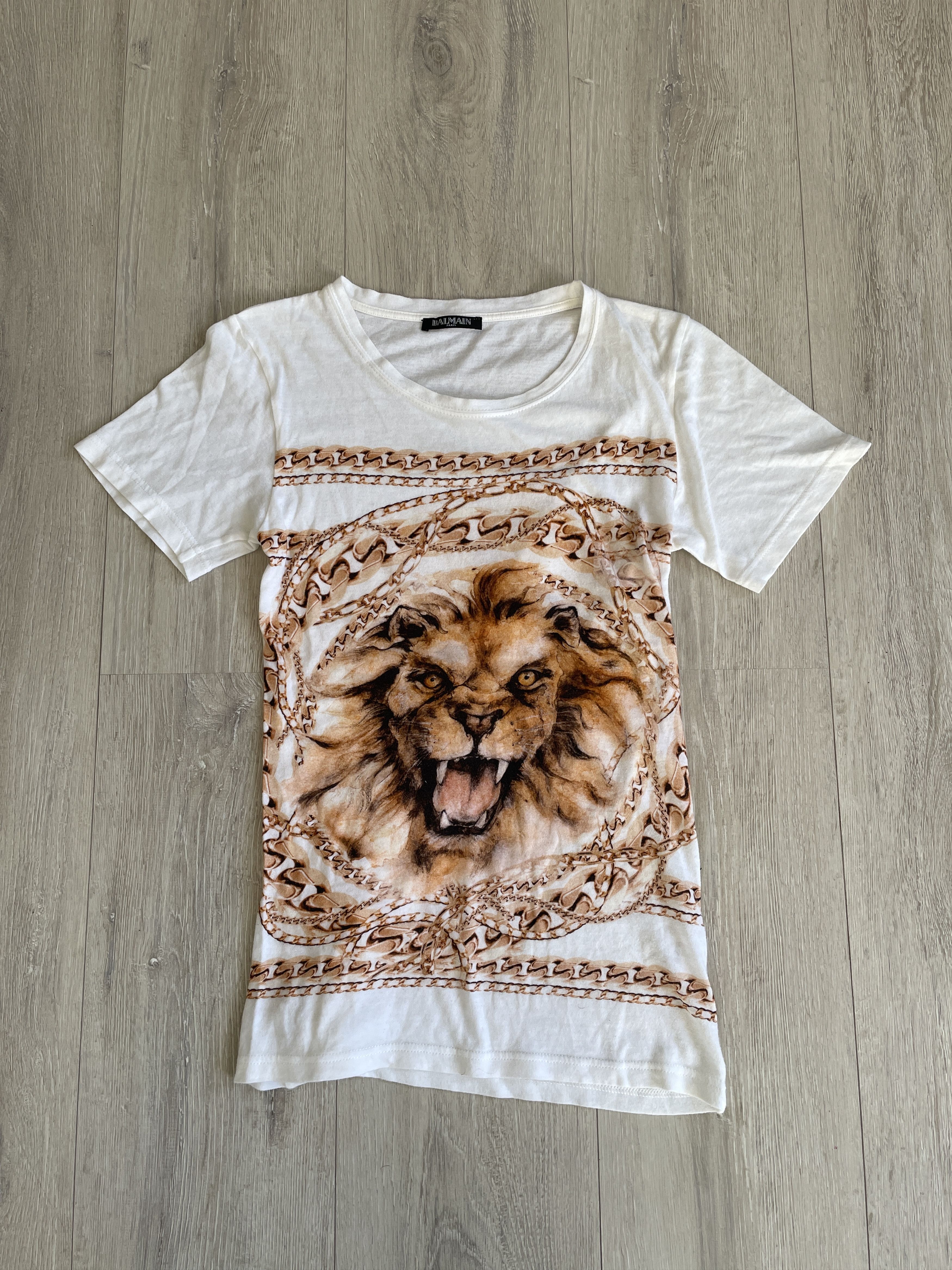 Balmain Balmain SS14 lion t-shirt by Oliver Rousteing Size S / US 4 / IT 40 - 1 Thumbnail