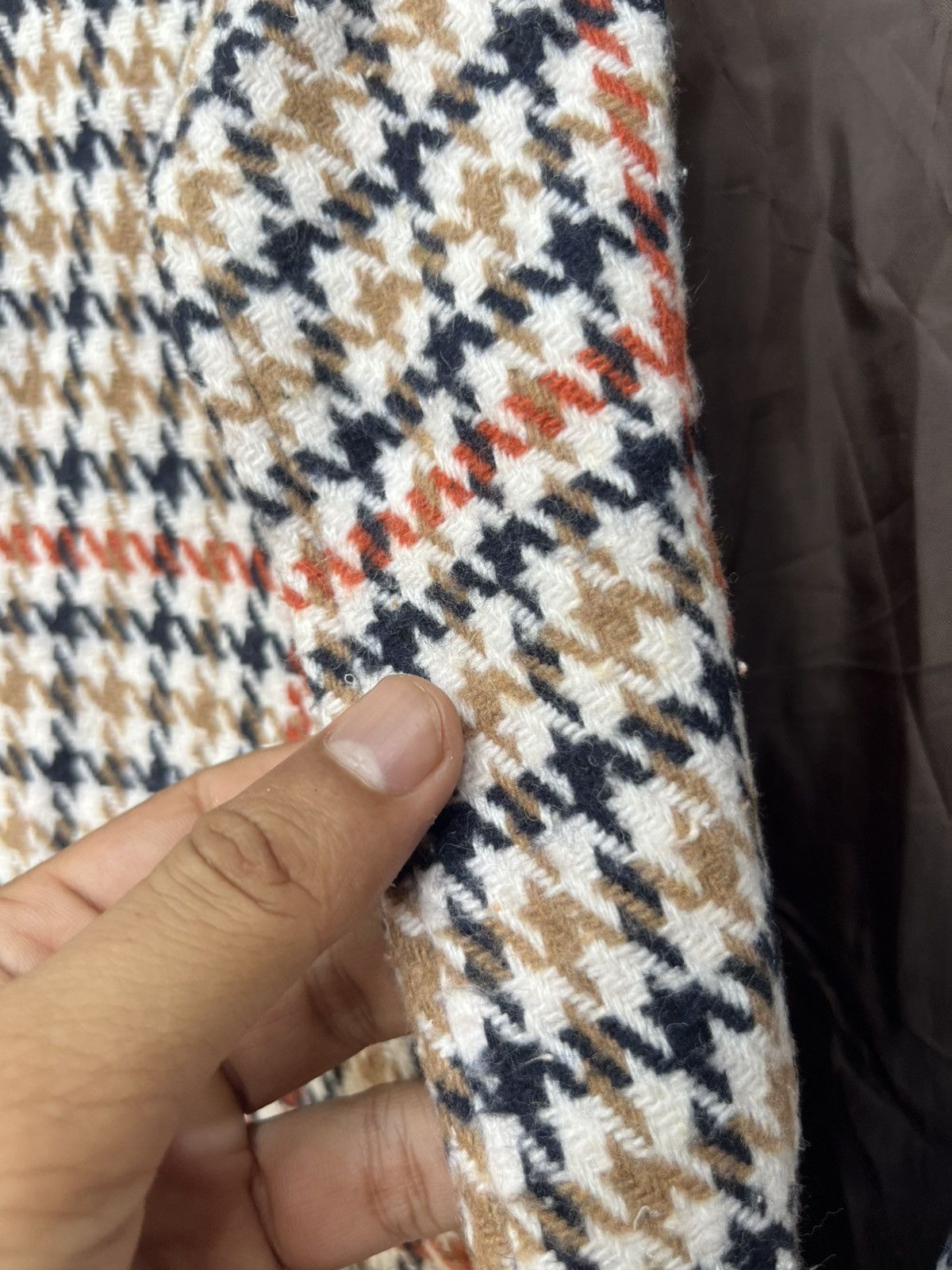 Vintage 💥Vintage gingham Wool Long Jackets Size M / US 6-8 / IT 42-44 - 7 Thumbnail